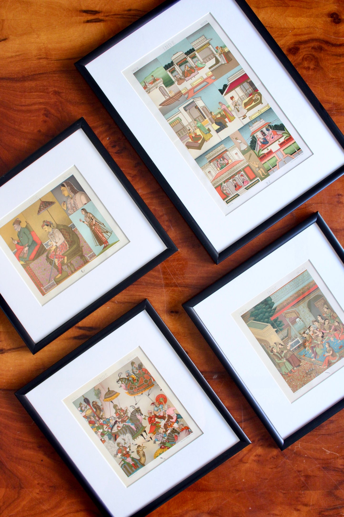 Antique 1880s Framed Chromolithograph French Prints