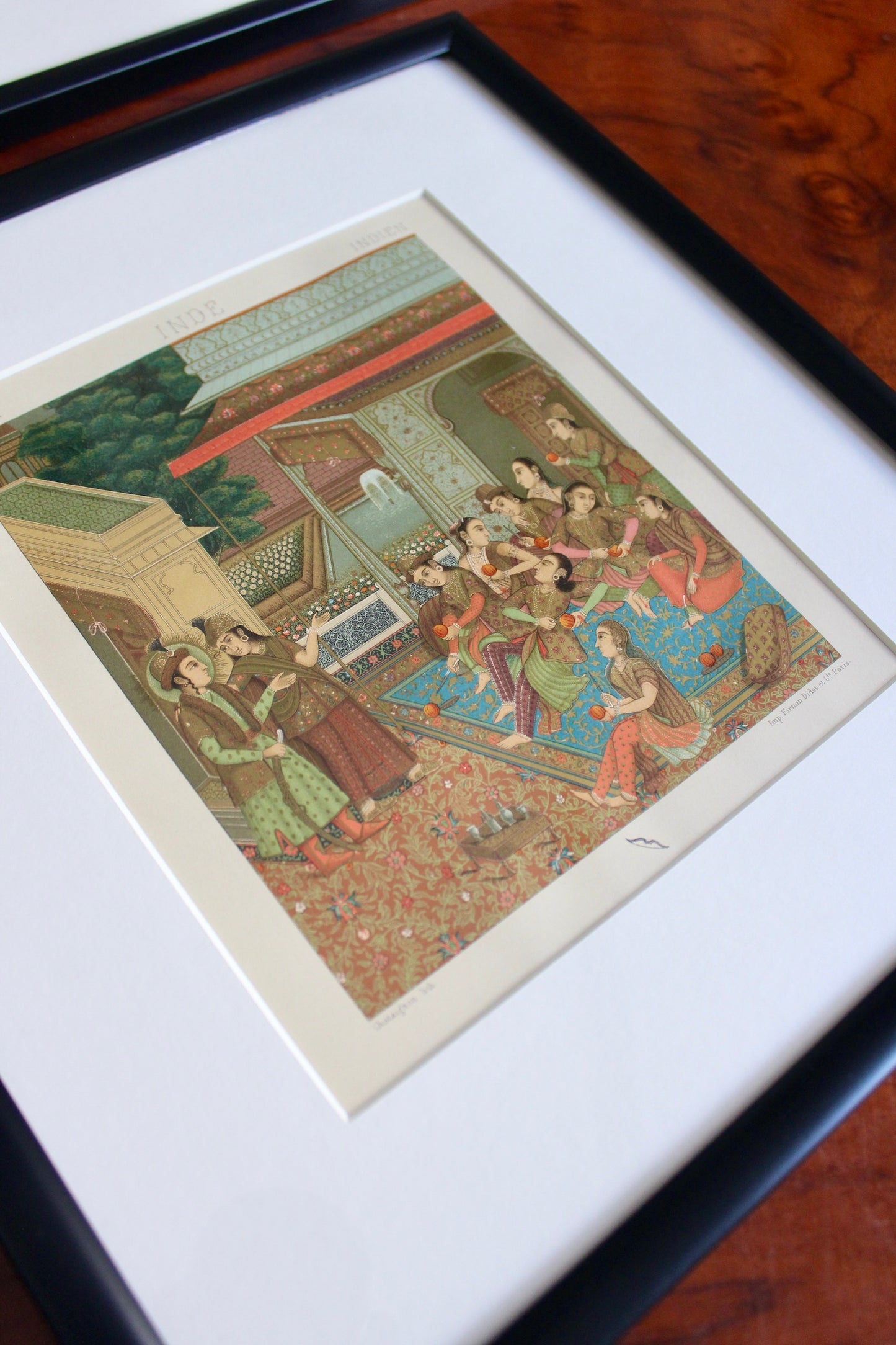 Antique 1880s Framed Chromolithograph French Prints