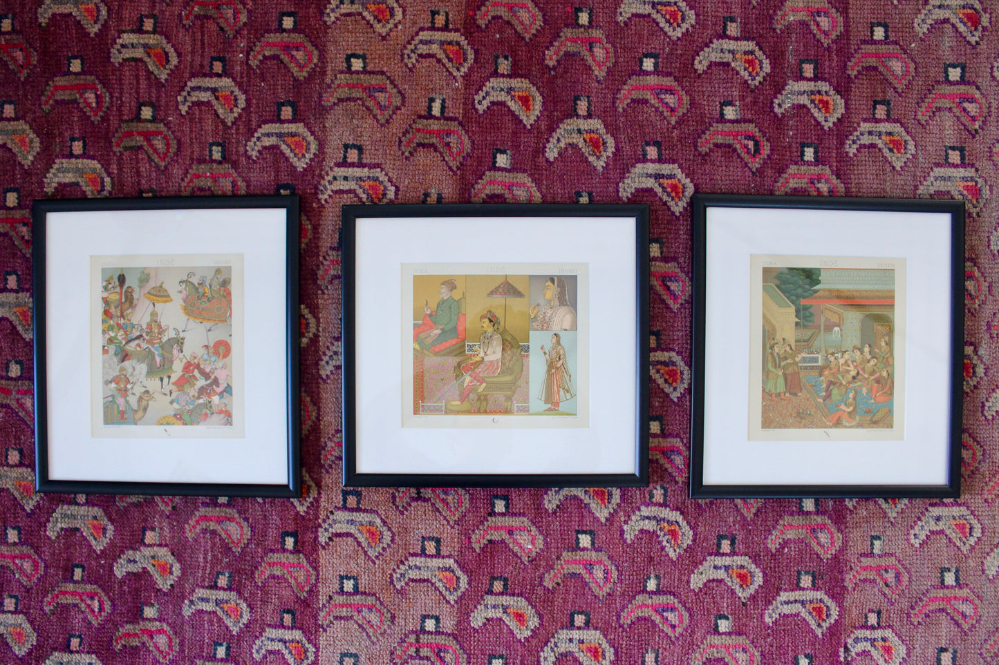Antique 1880s Framed Chromolithograph French Prints