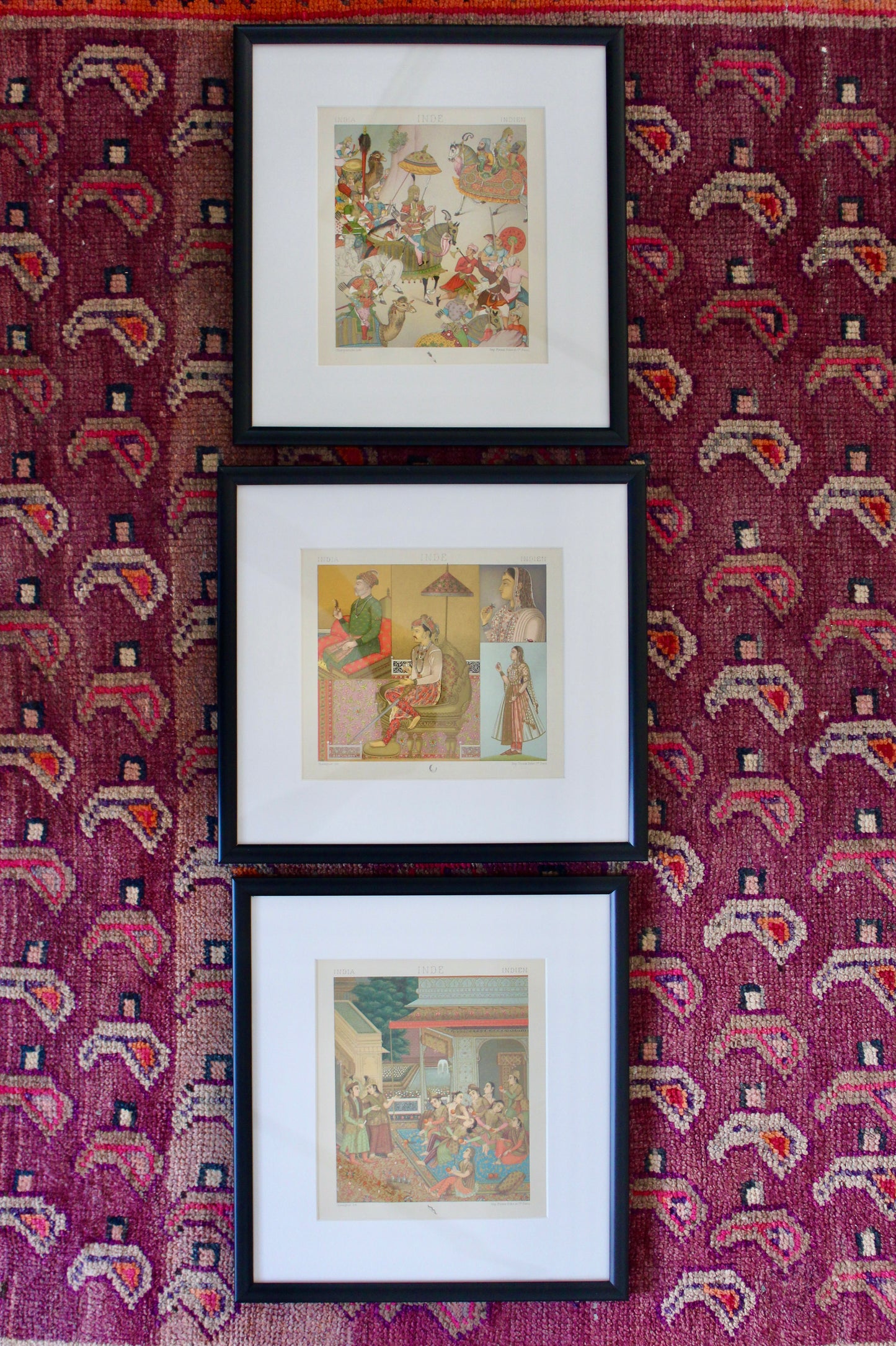 Antique 1880s Framed Chromolithograph French Prints