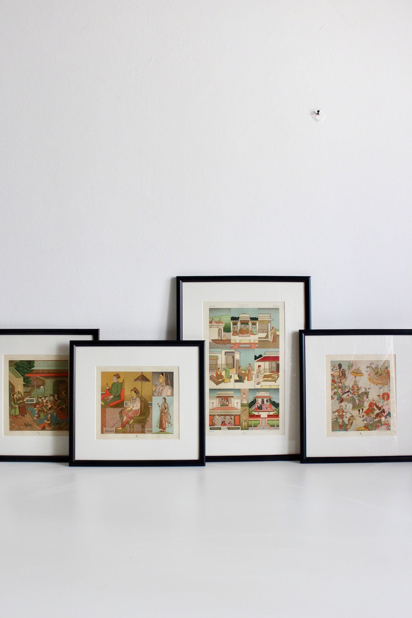 Antique 1880s Framed Chromolithograph French Prints