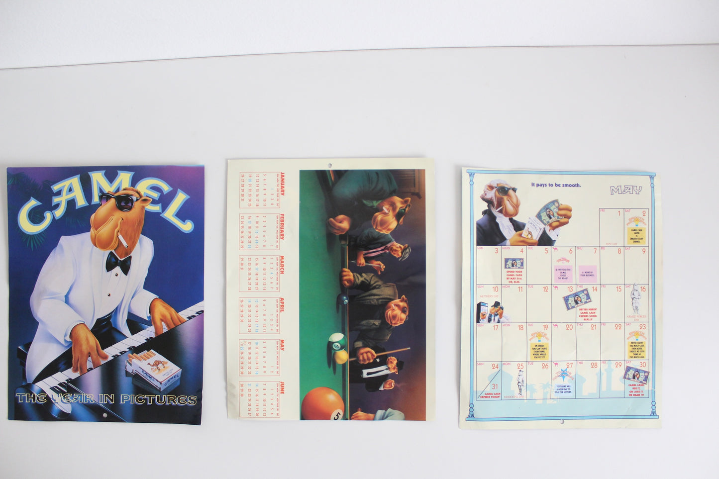 Retro Camel Cigarets 1980s-1990s Promotional Materials