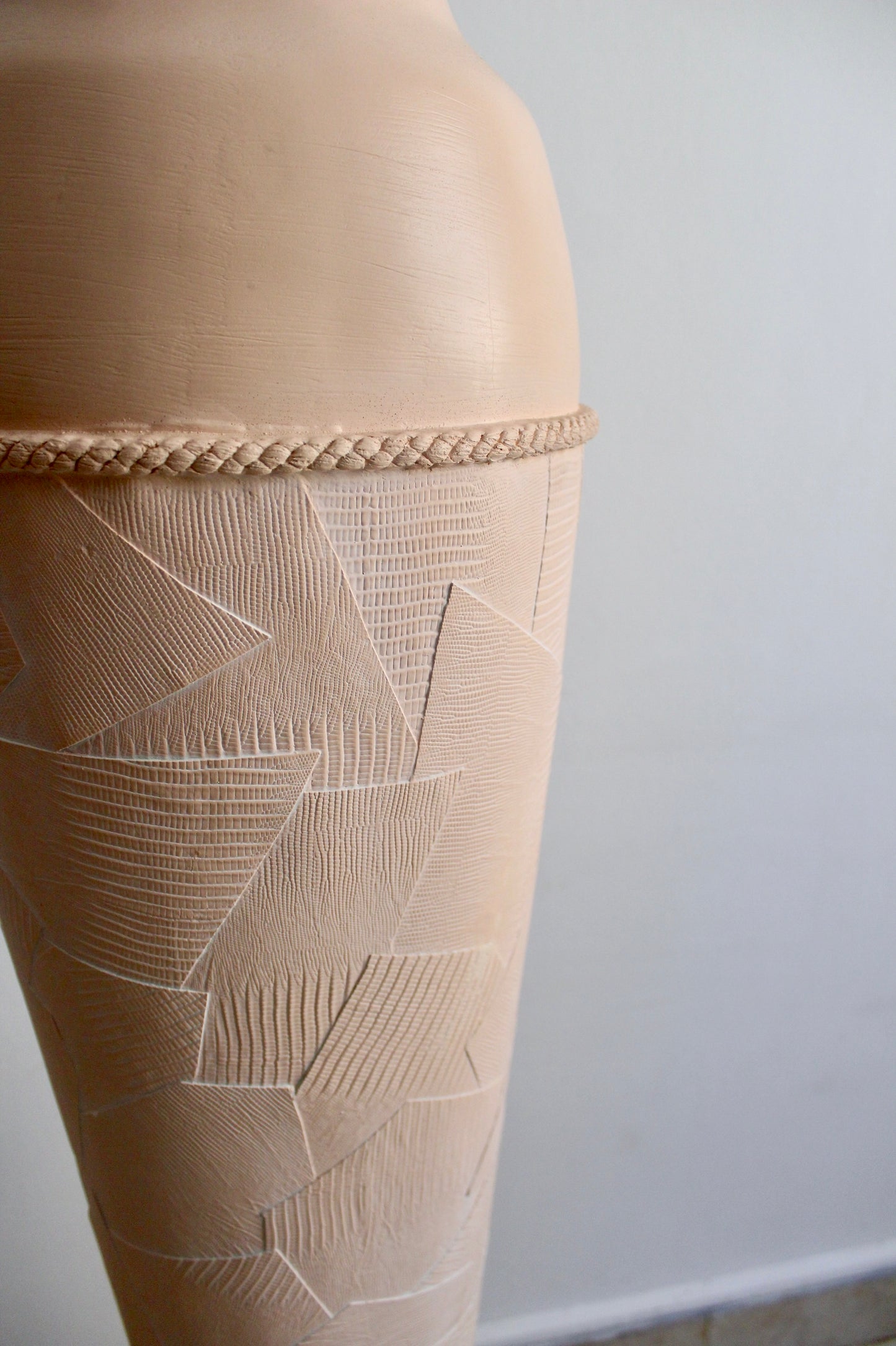 Rare 1980s Vintage Pottery Floor Lamp