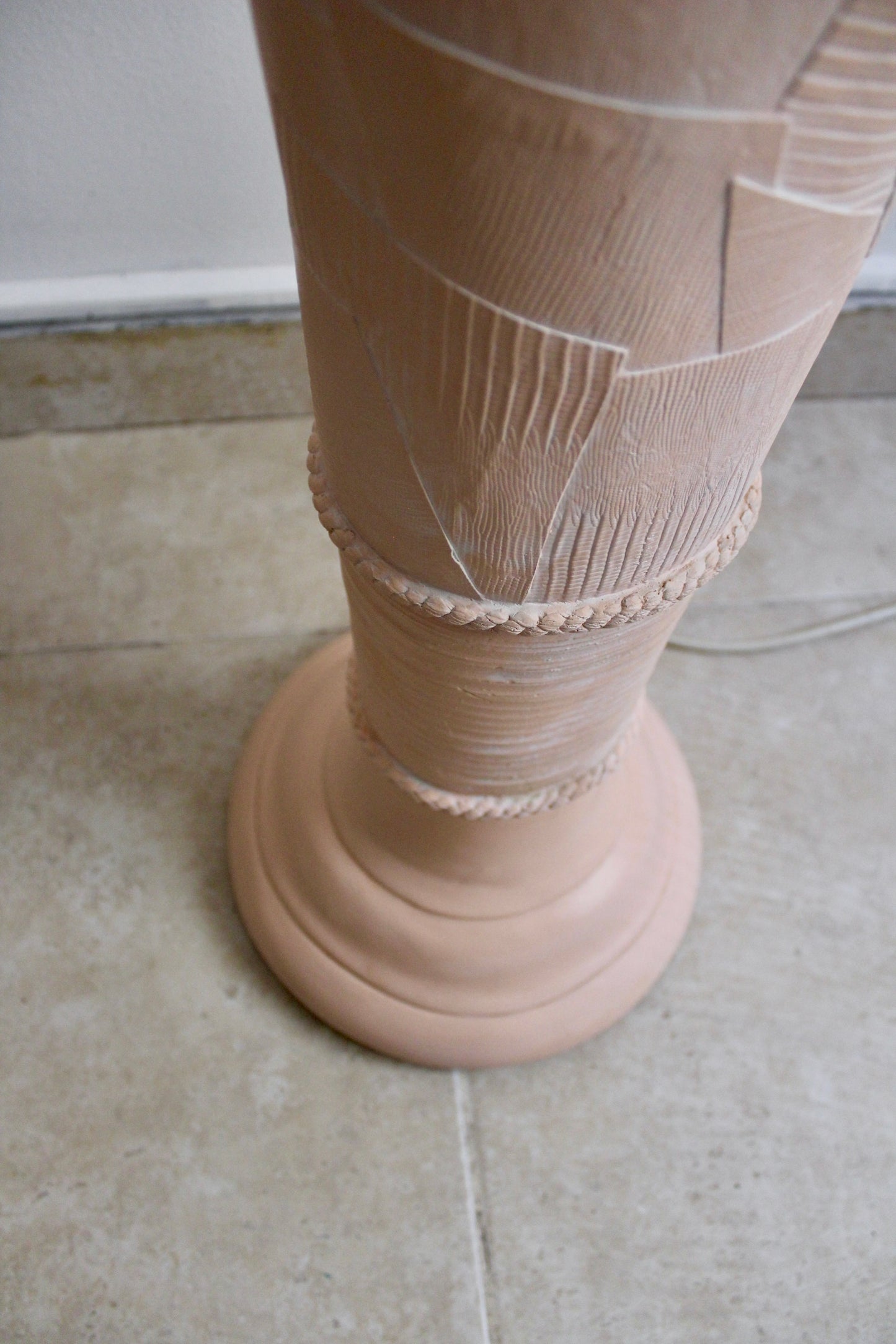 Rare 1980s Vintage Pottery Floor Lamp