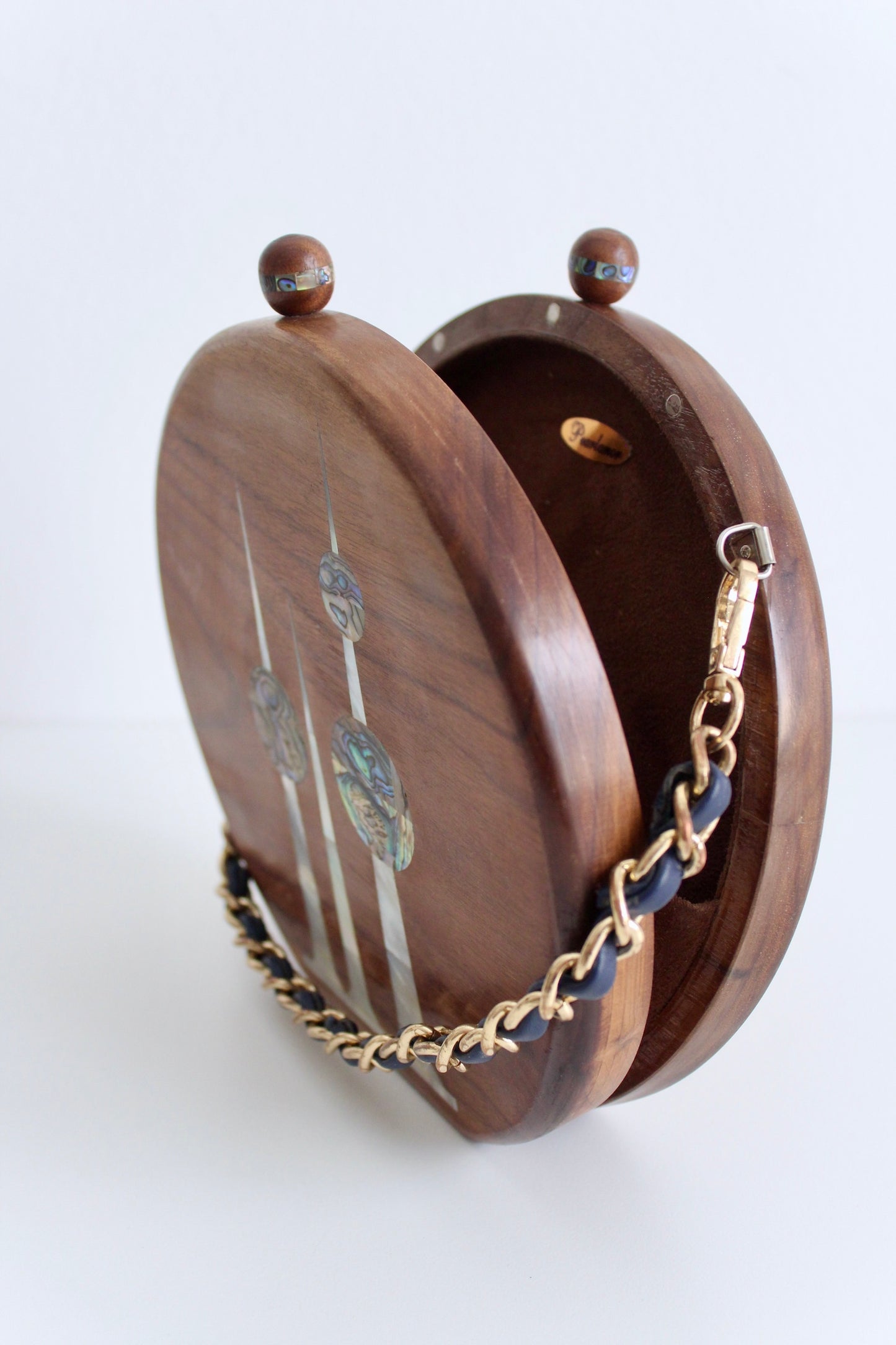 Wood and Mother of Pearl Kuwait Towers Purse
