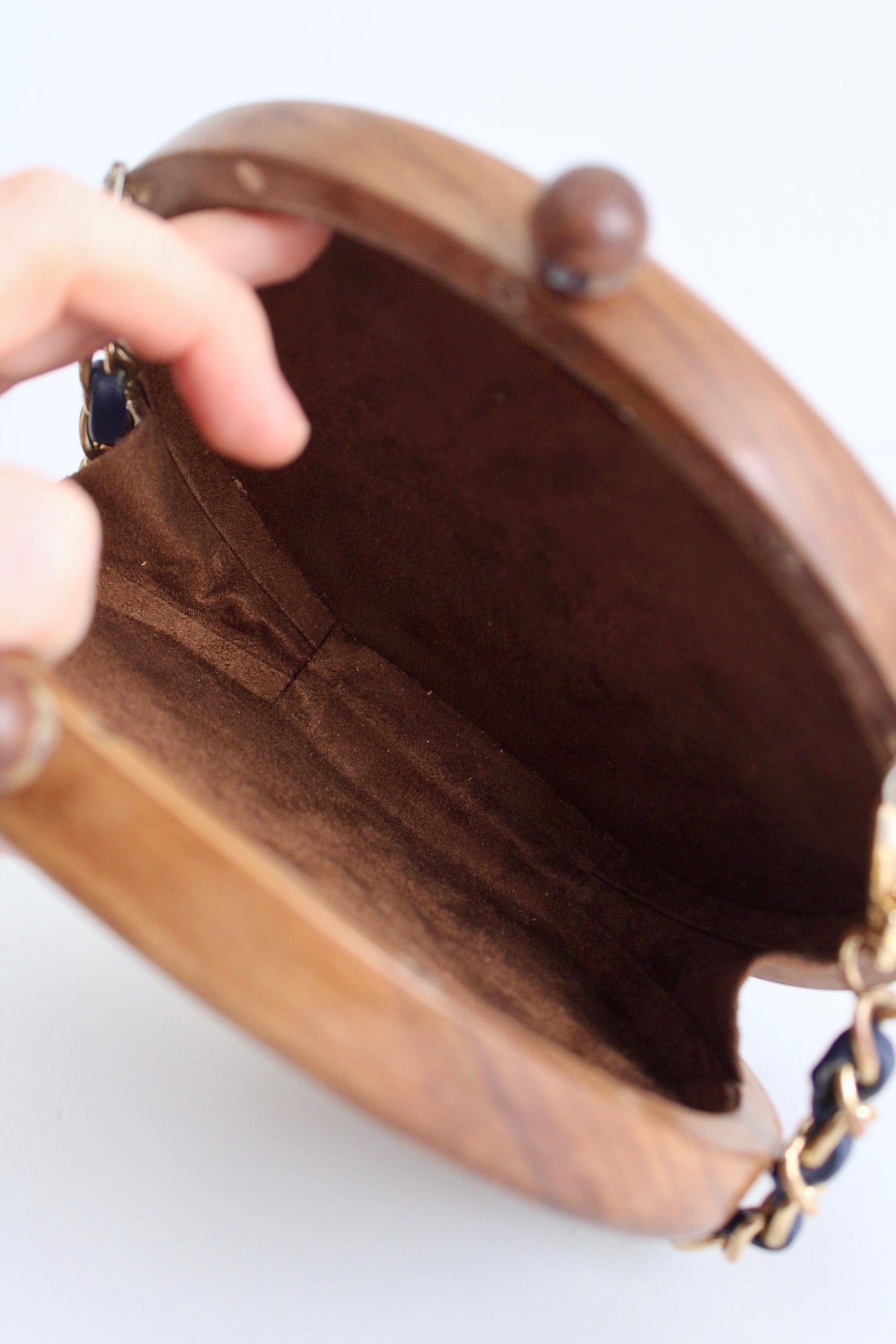 Wood and Mother of Pearl Kuwait Towers Purse