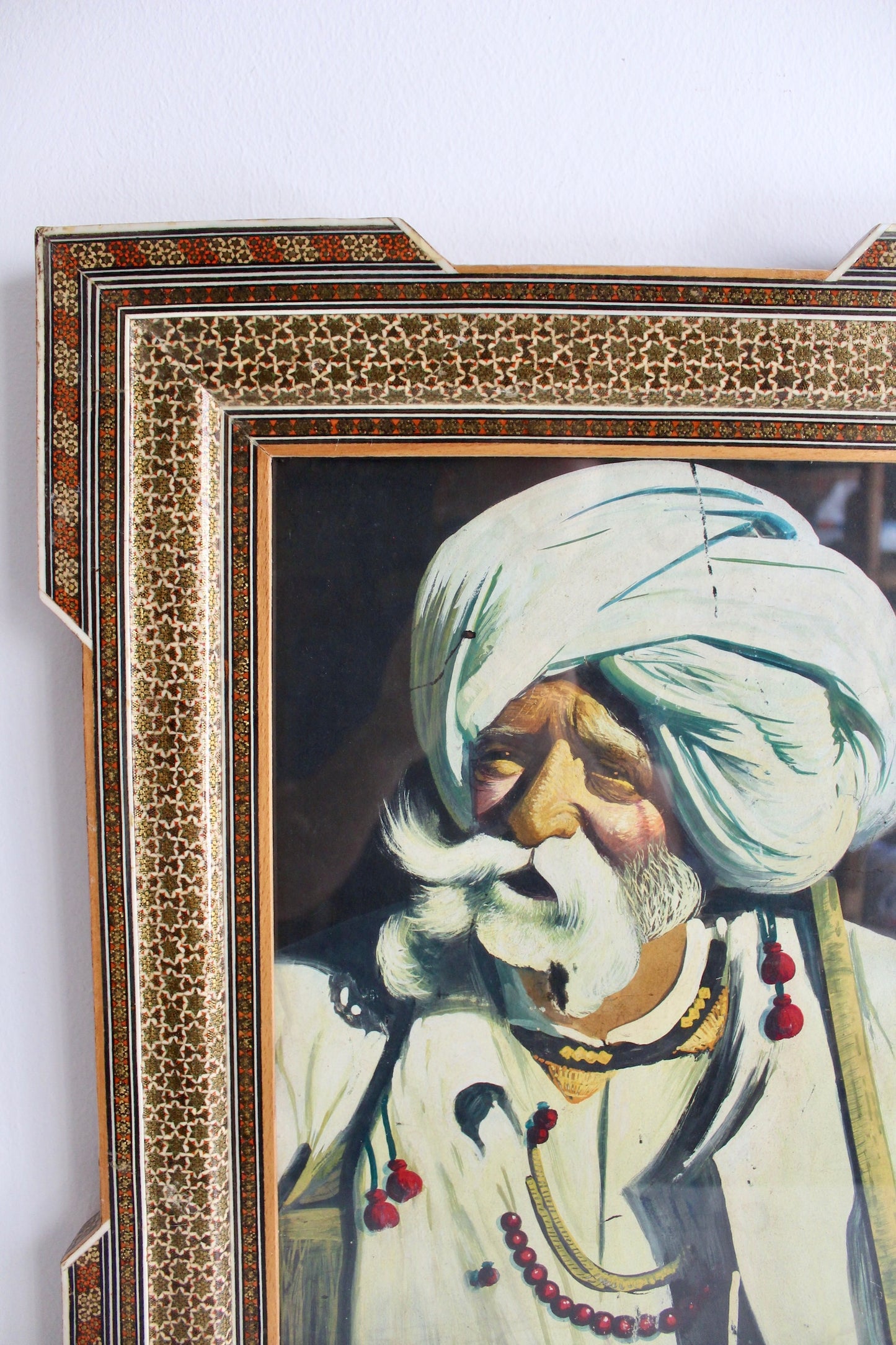 Vintage Portrait in a Khatam Kari Frame