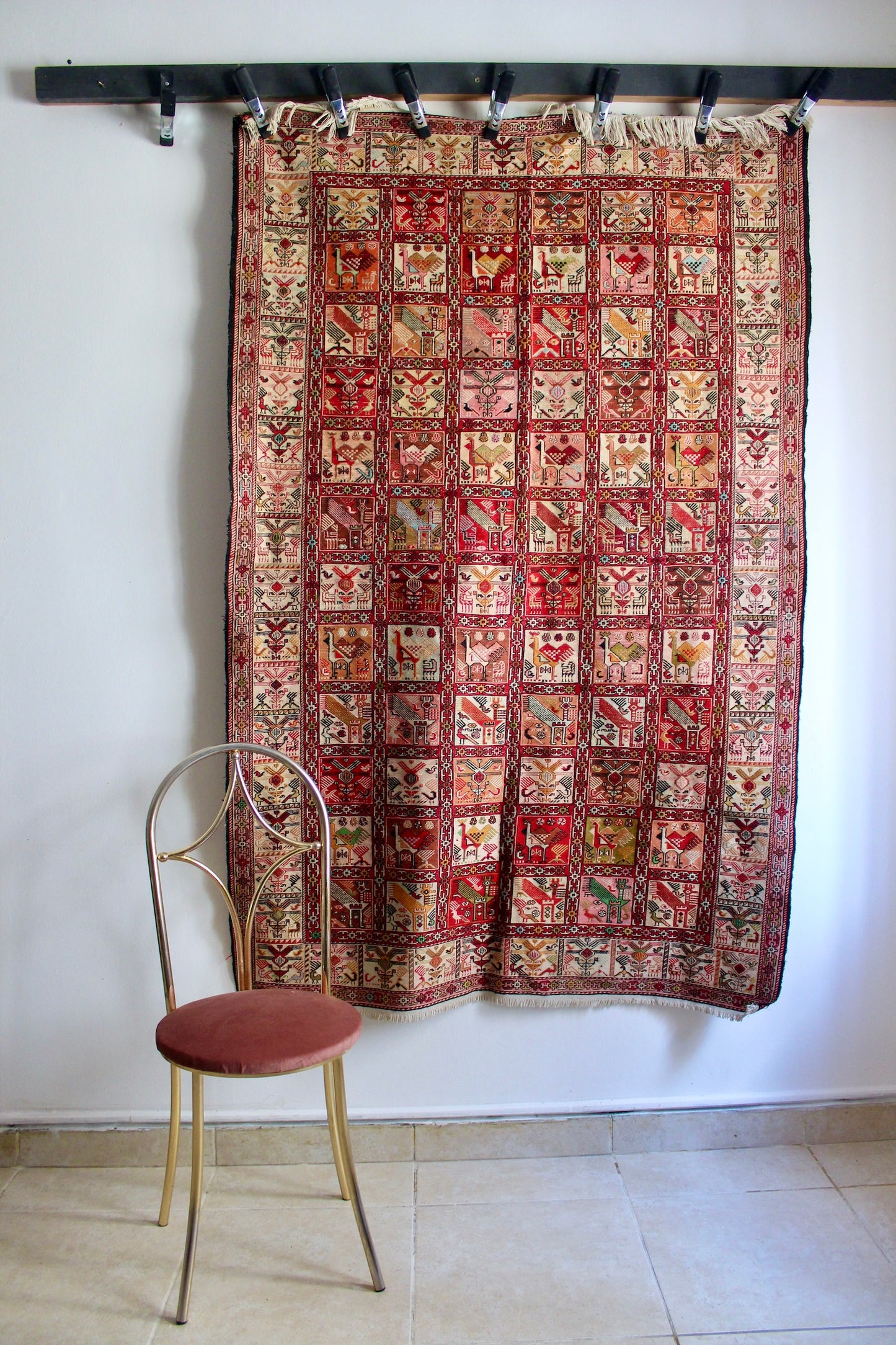 Caucasian Soumak Handwoven Kilim 125x202