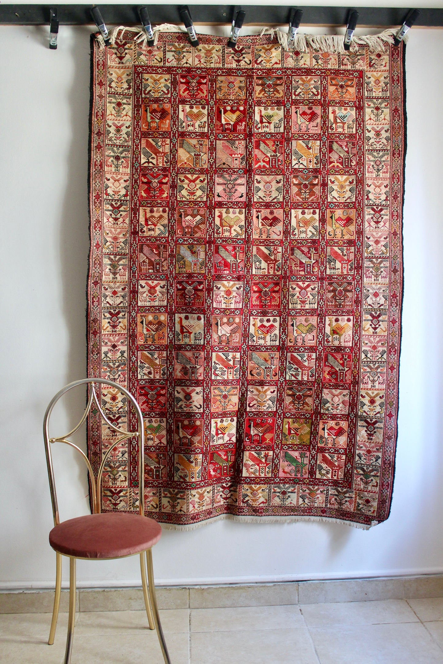 Caucasian Soumak Handwoven Kilim 125x202