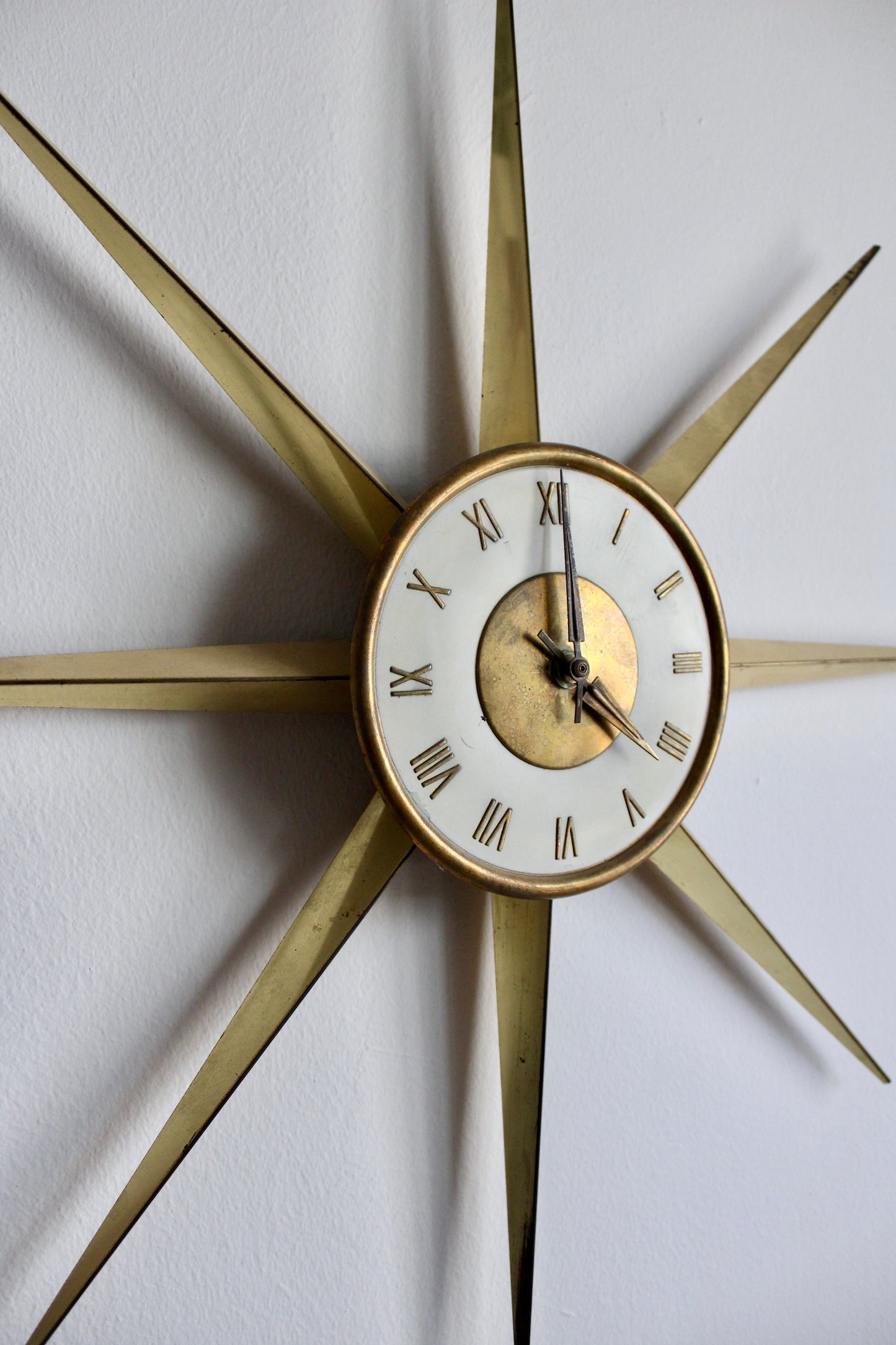 1950s Mid Century Starburst Clock