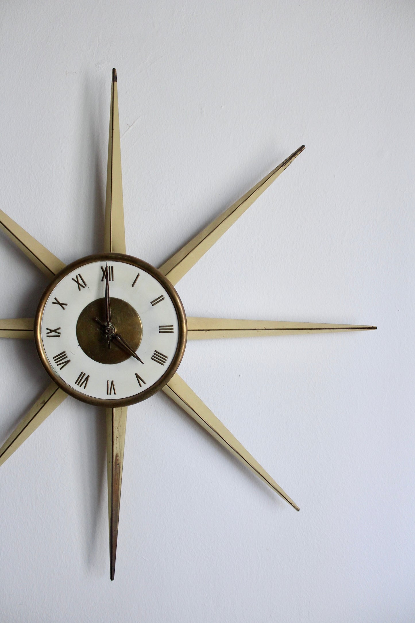 1950s Mid Century Starburst Clock