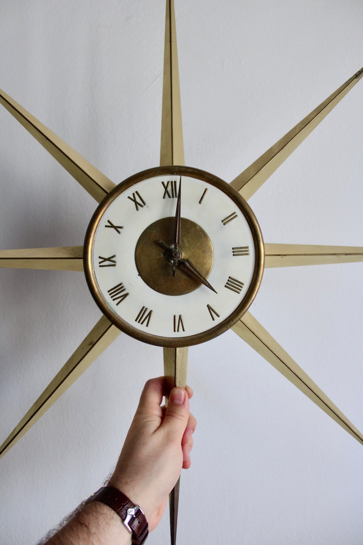 1950s Mid Century Starburst Clock