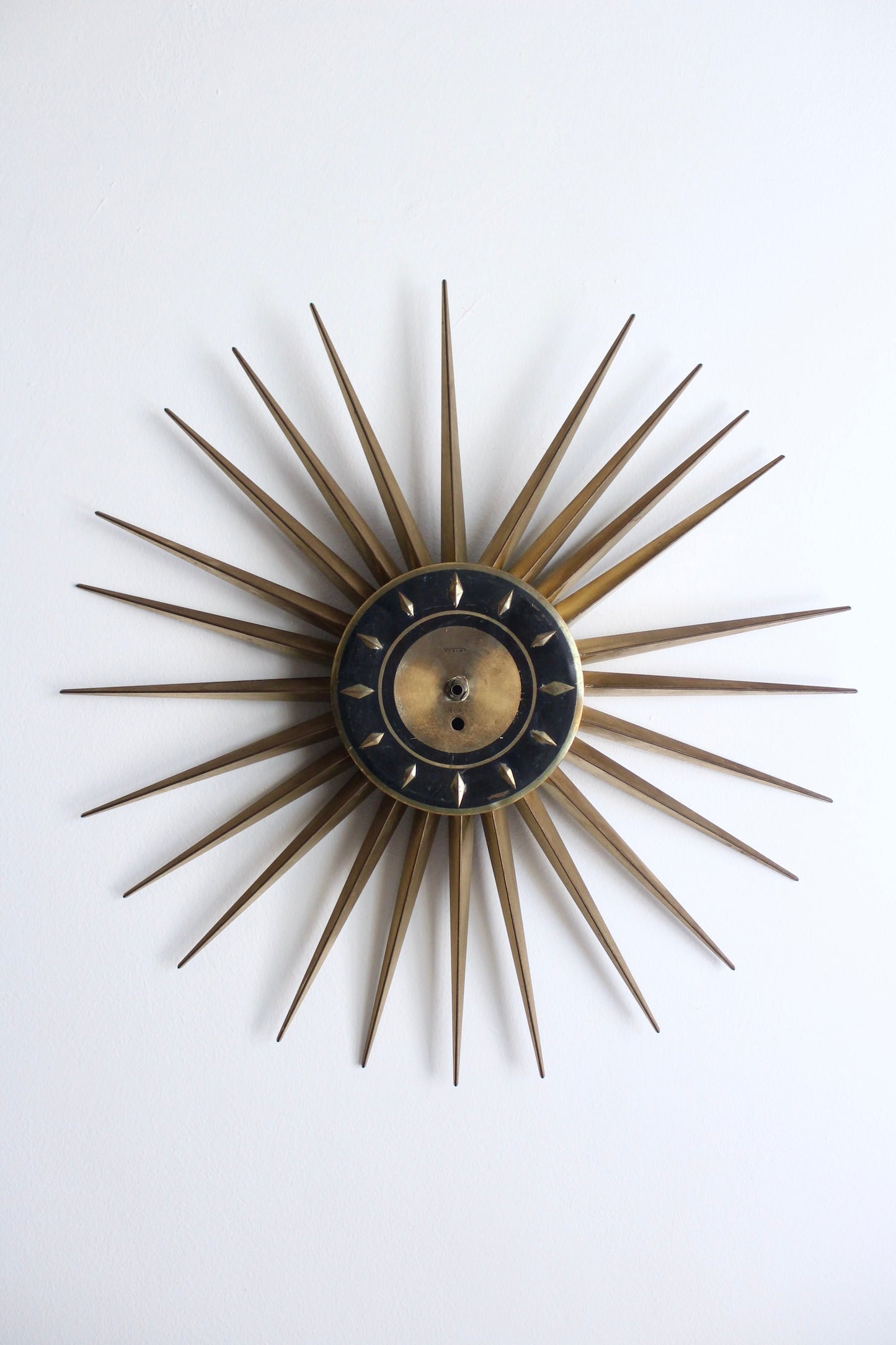1950s Mid Century Sunburst Clock