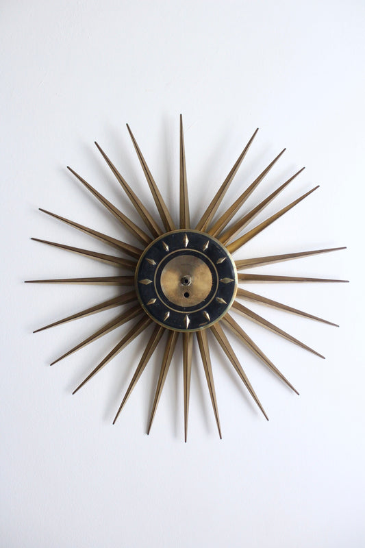 1950s Mid Century Sunburst Clock
