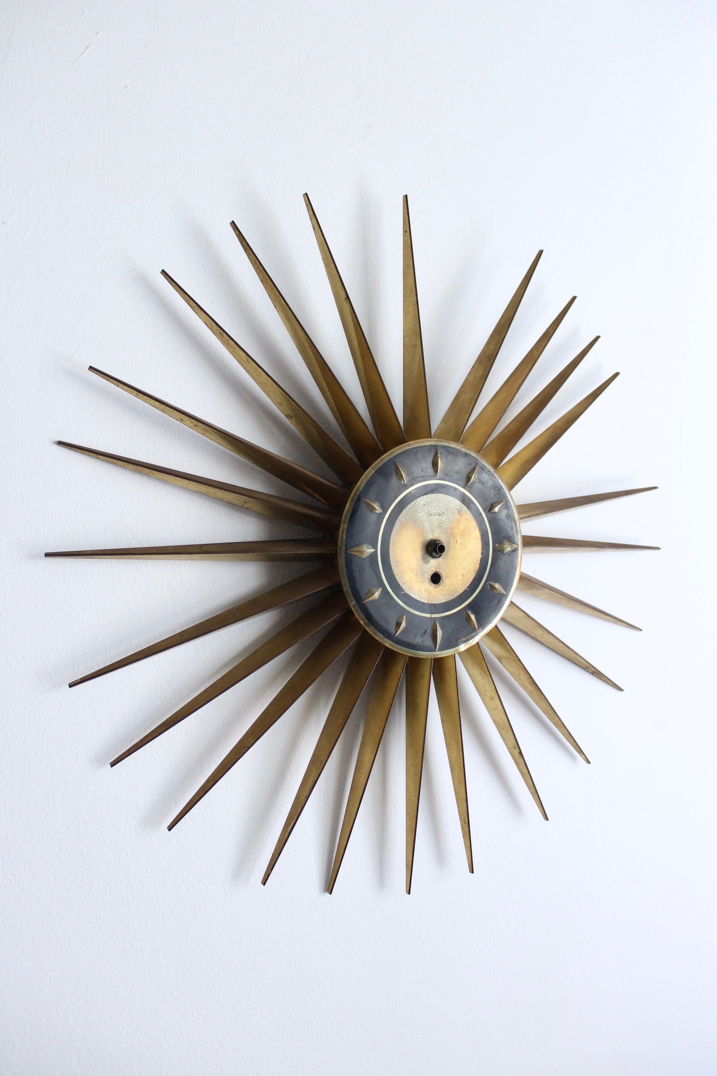 1950s Mid Century Sunburst Clock