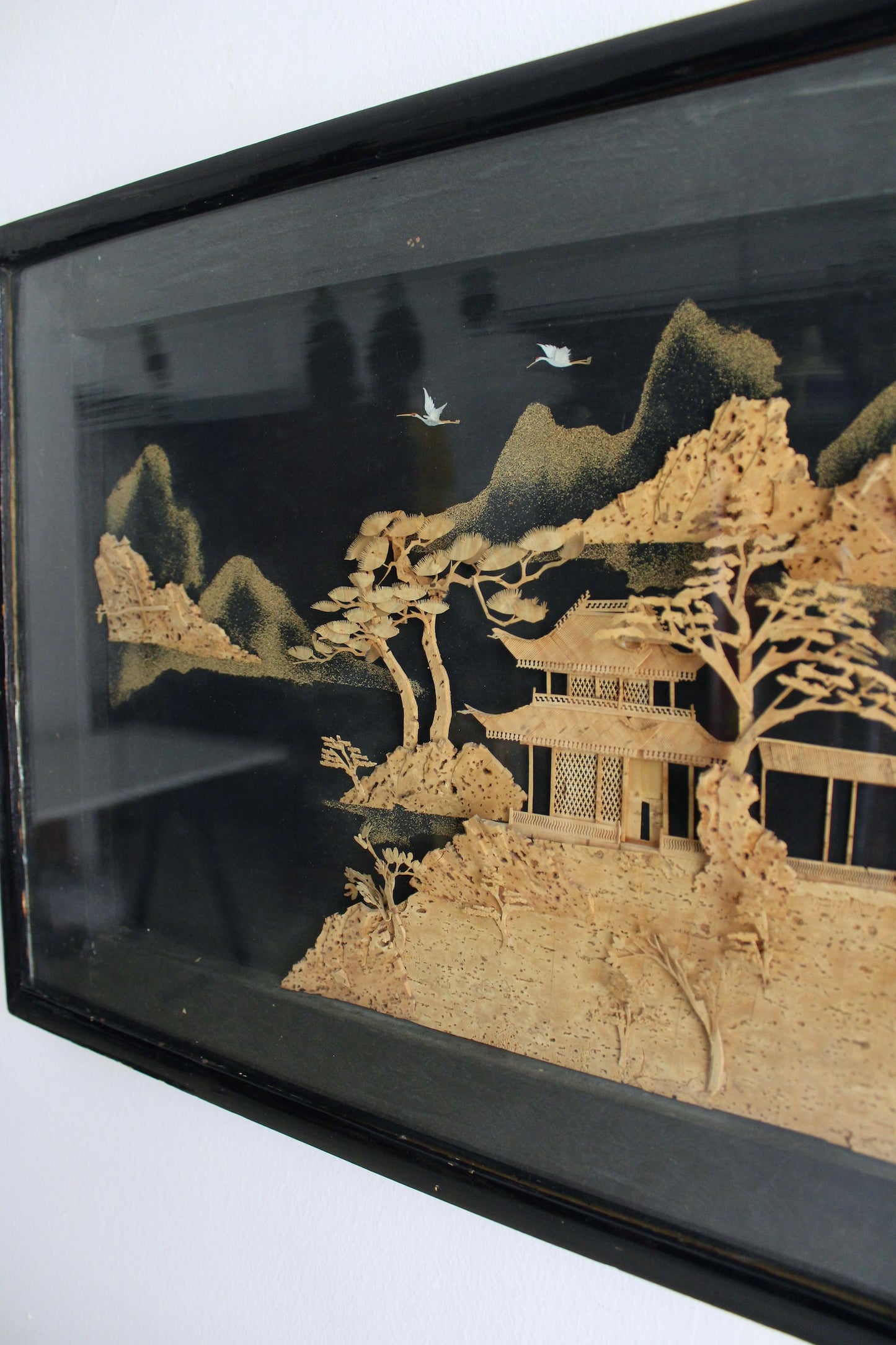 Vintage Midcentury Chinese Cork Wall Decor