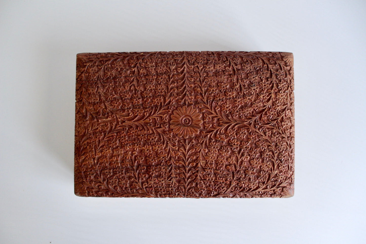 Vintage Handcarved Indian Rosewood Box