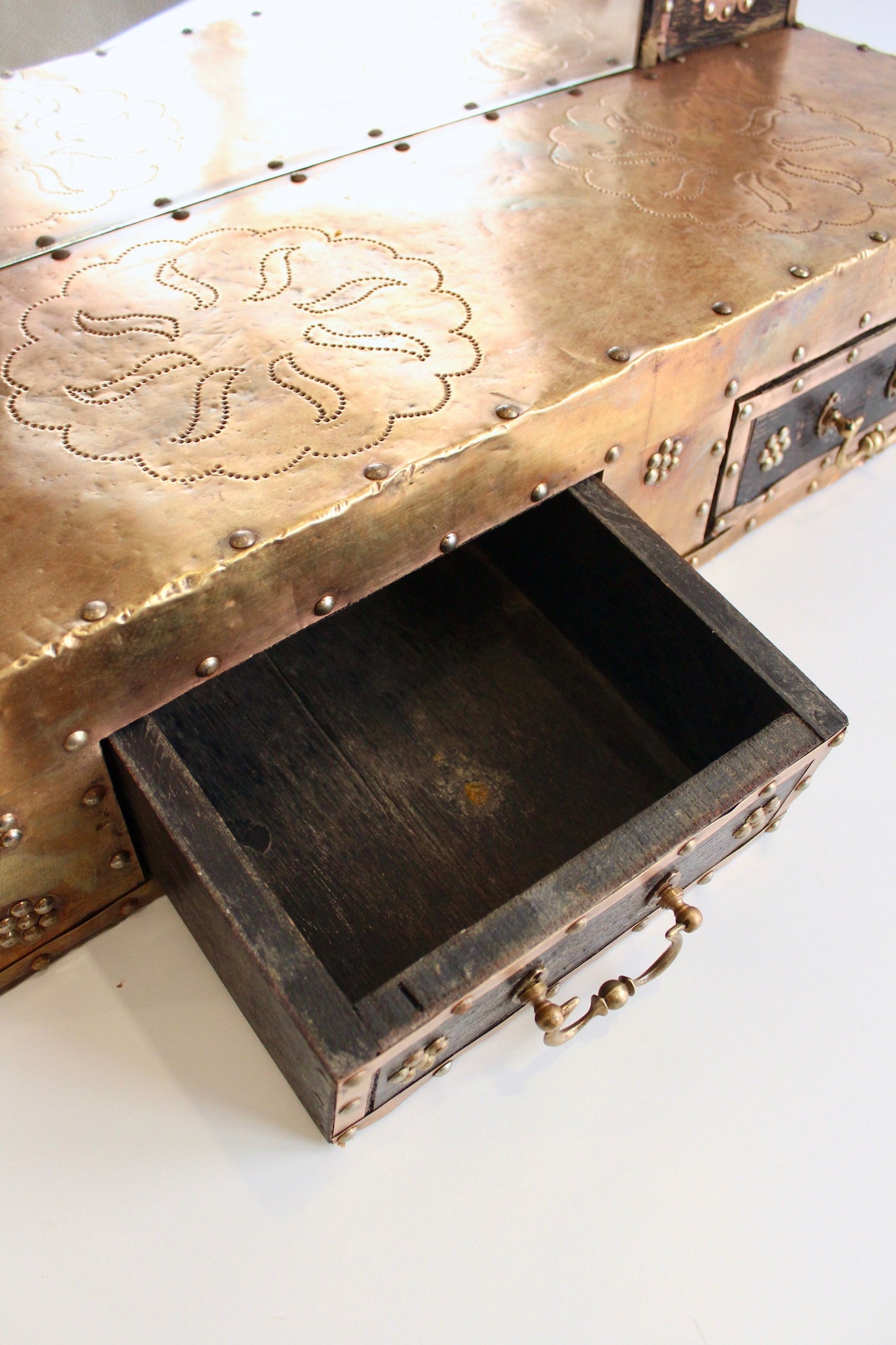 XL Vintage Mirror with shelf and drawers