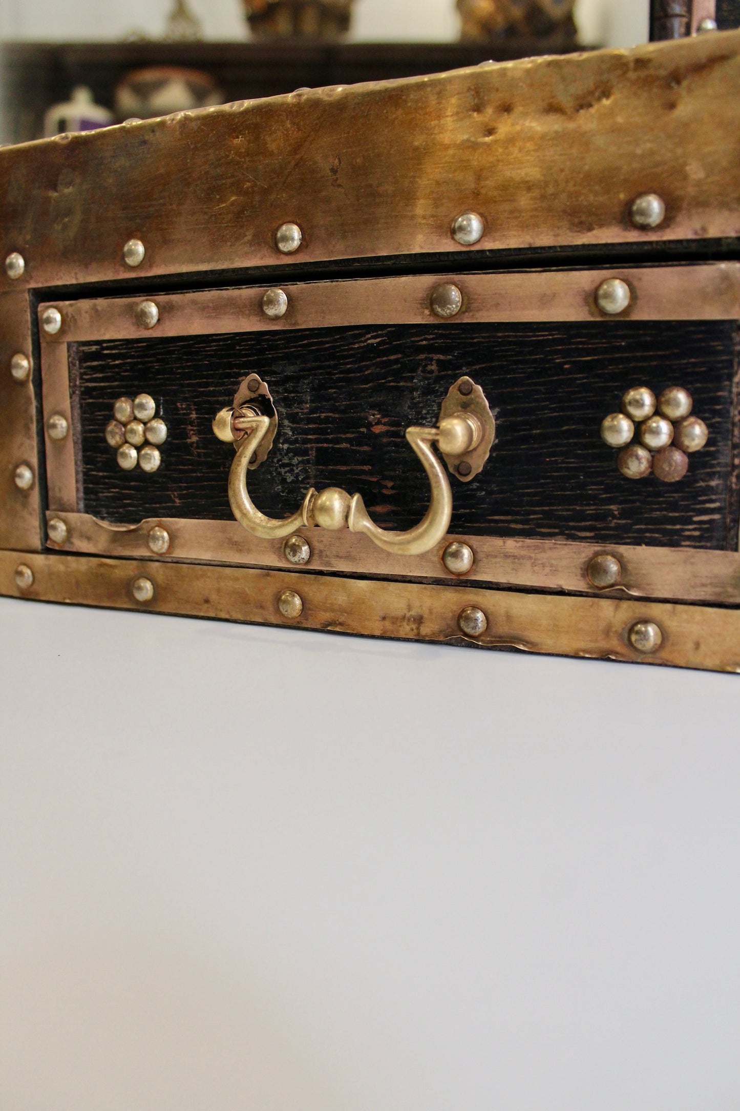 XL Vintage Mirror with shelf and drawers