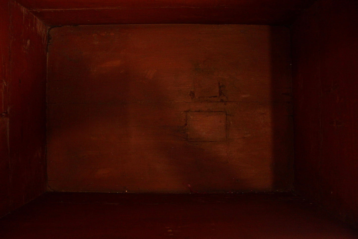 Large Antique Indian Painted Wooden Box