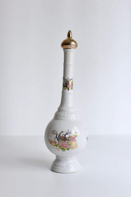 Mid-Century Porcelain Perfume Bottle with Gilt Details