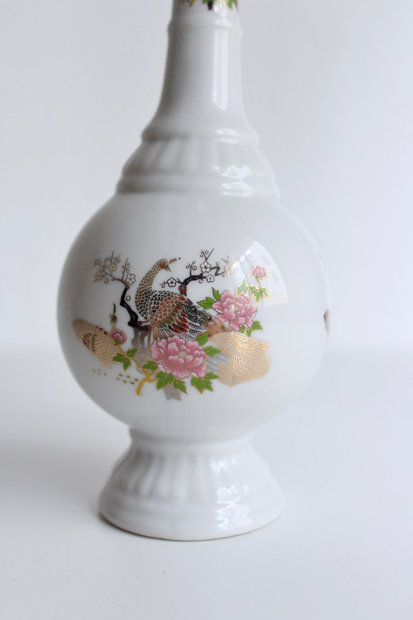 Mid-Century Porcelain Perfume Bottle with Gilt Details