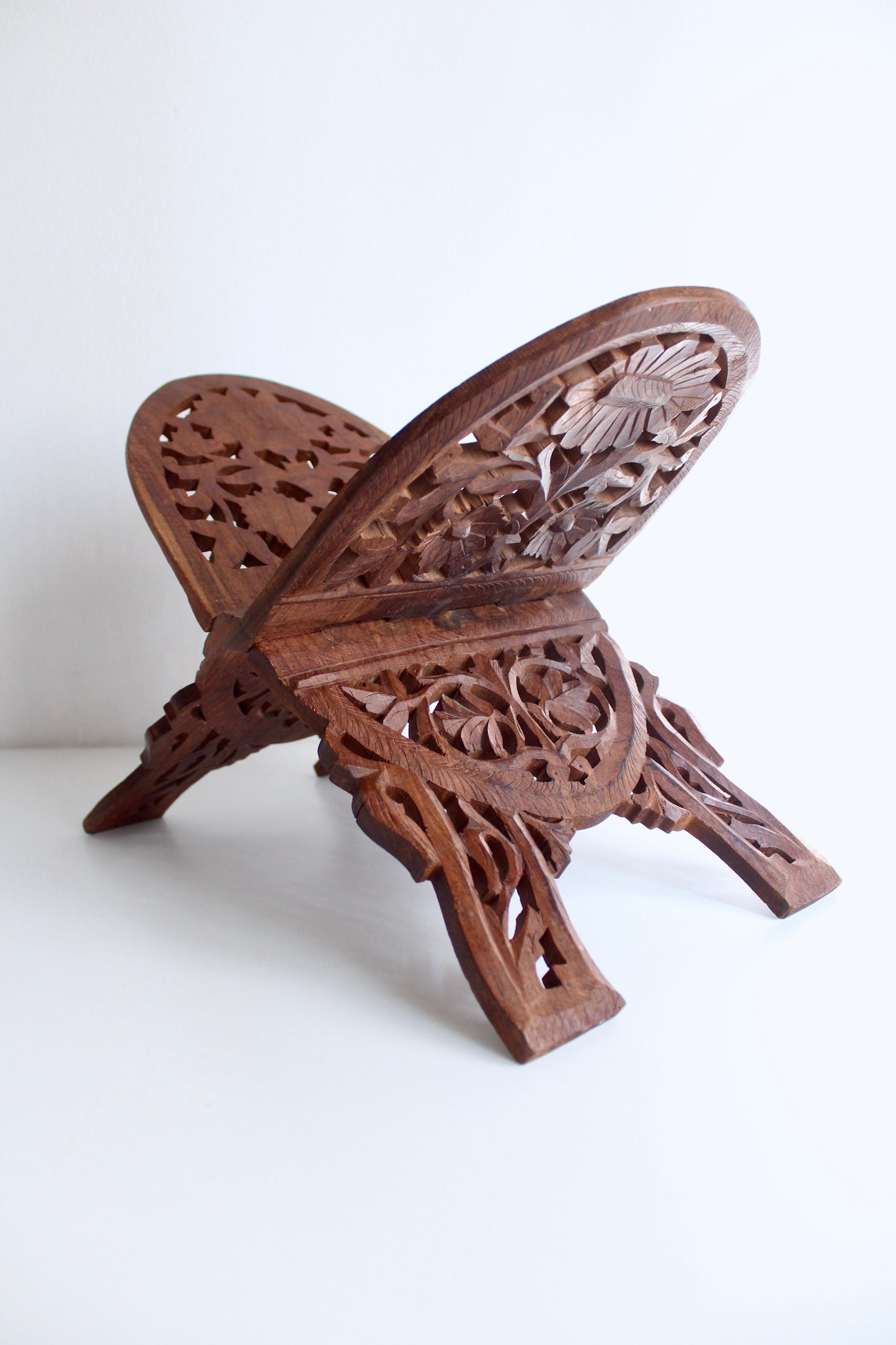 Unique Vintage Rosewood Bookstand