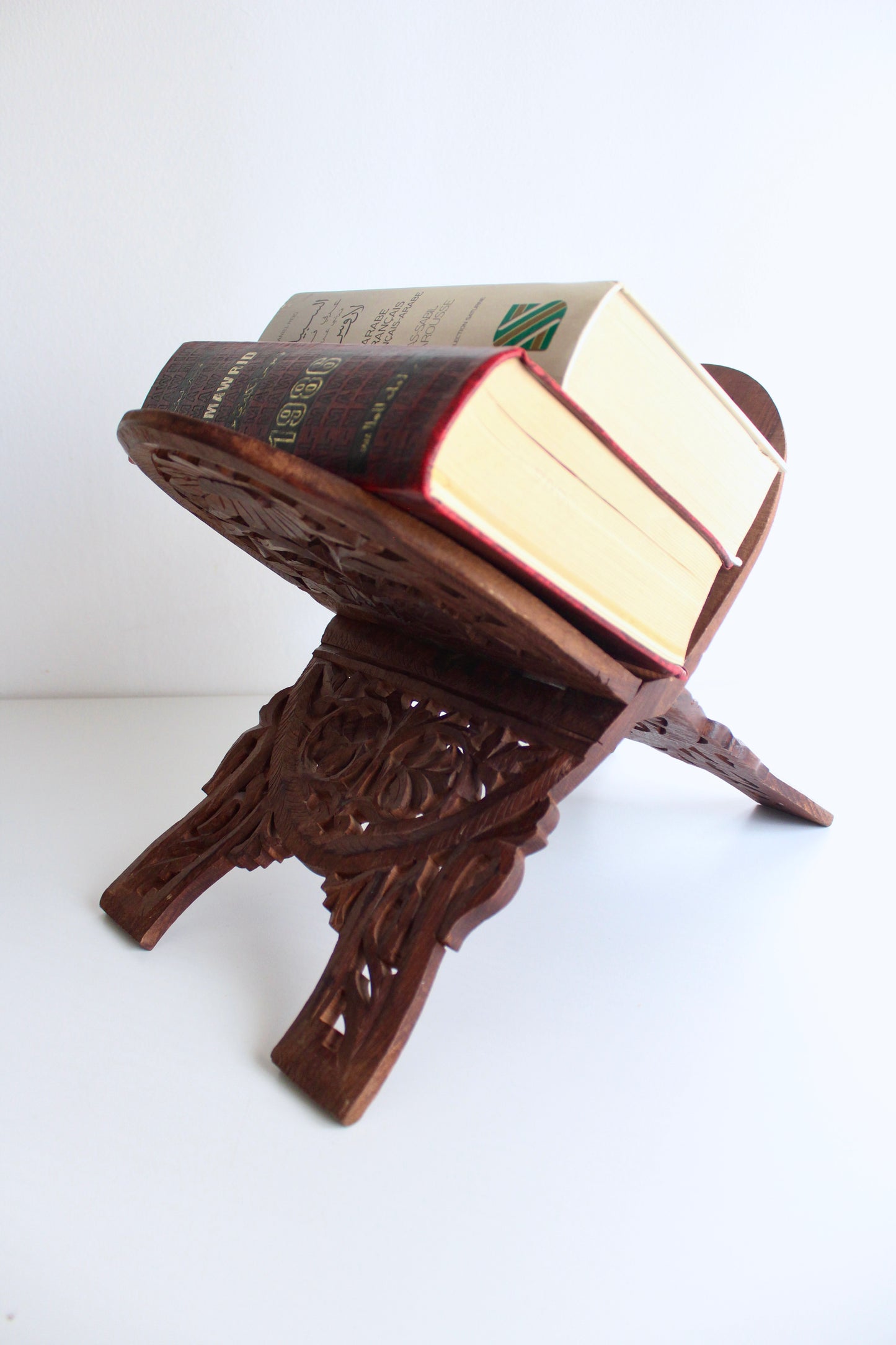 Unique Vintage Rosewood Bookstand