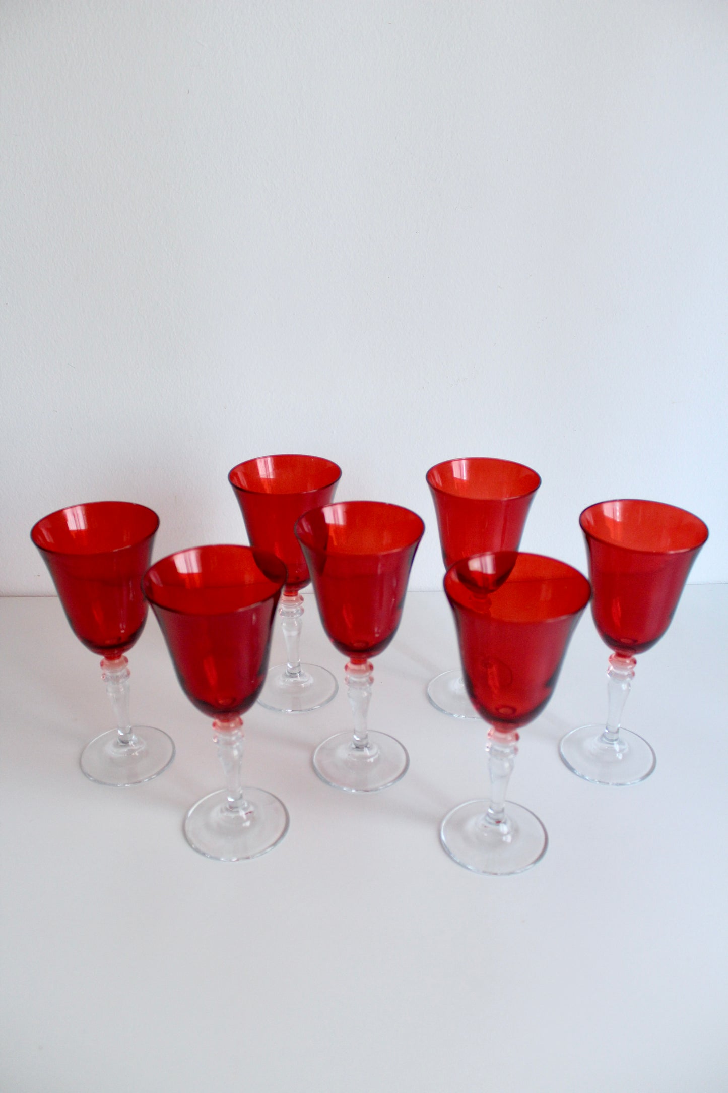 Midcentury Bohemian Ruby Glasses