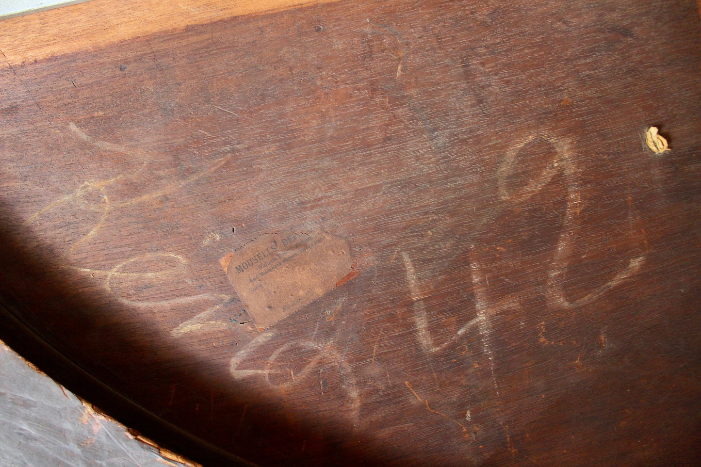 18th Century Table Top with a 1970s Chrome Base