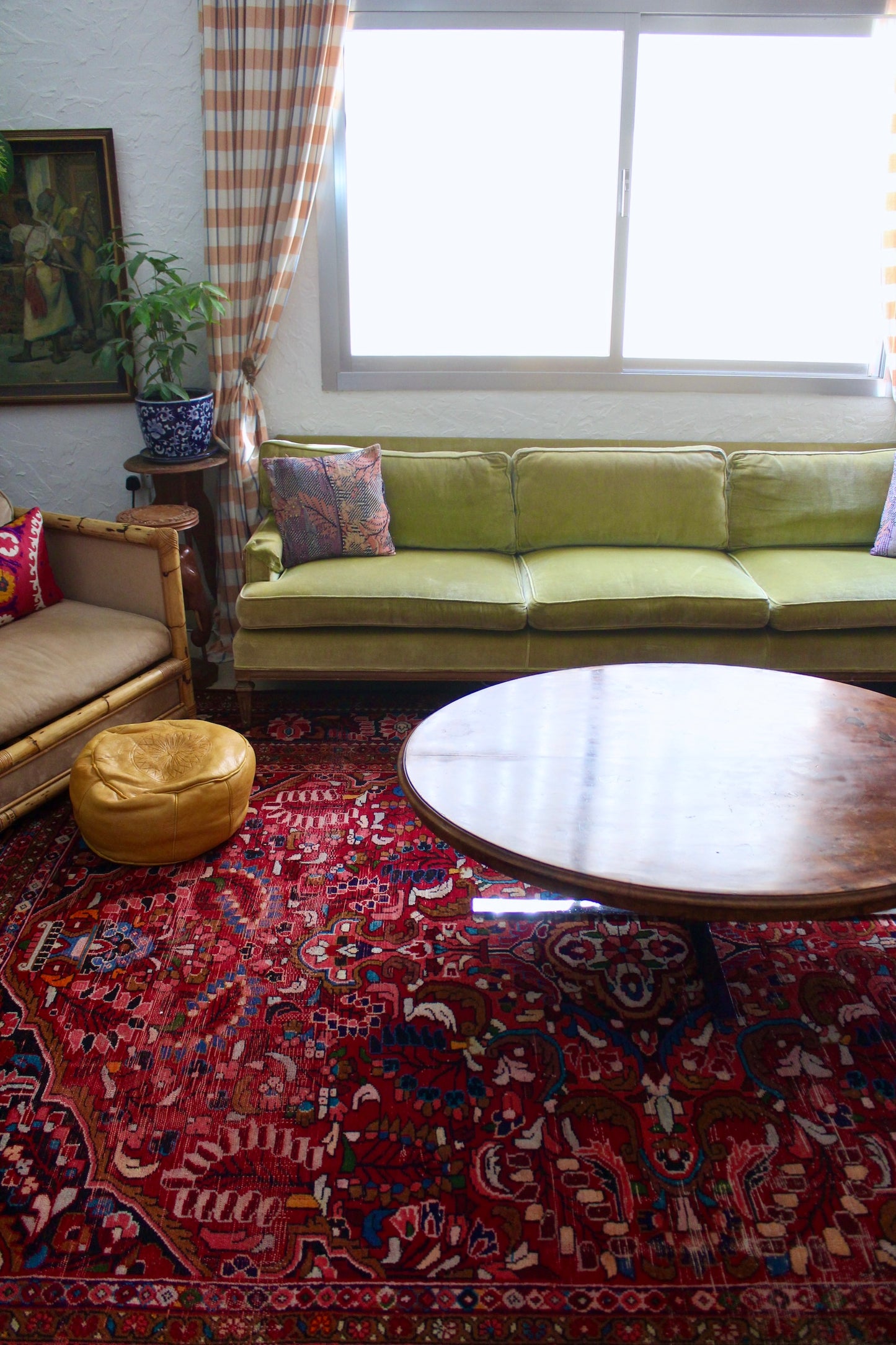 18th Century Table Top with a 1970s Chrome Base