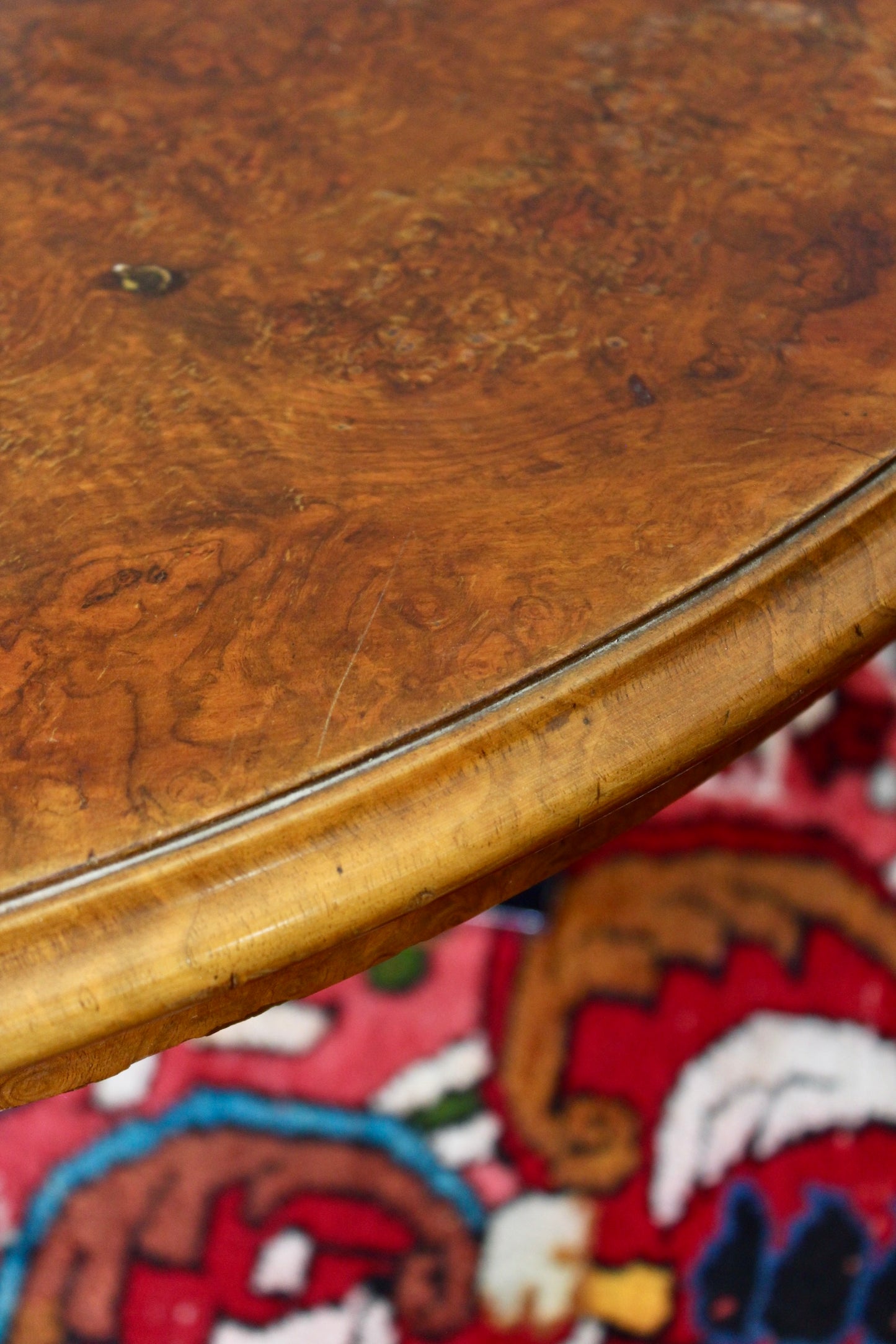 18th Century Table Top with a 1970s Chrome Base