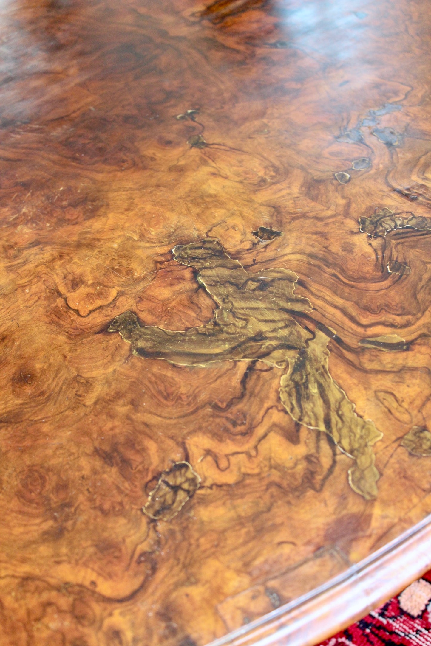 18th Century Table Top with a 1970s Chrome Base