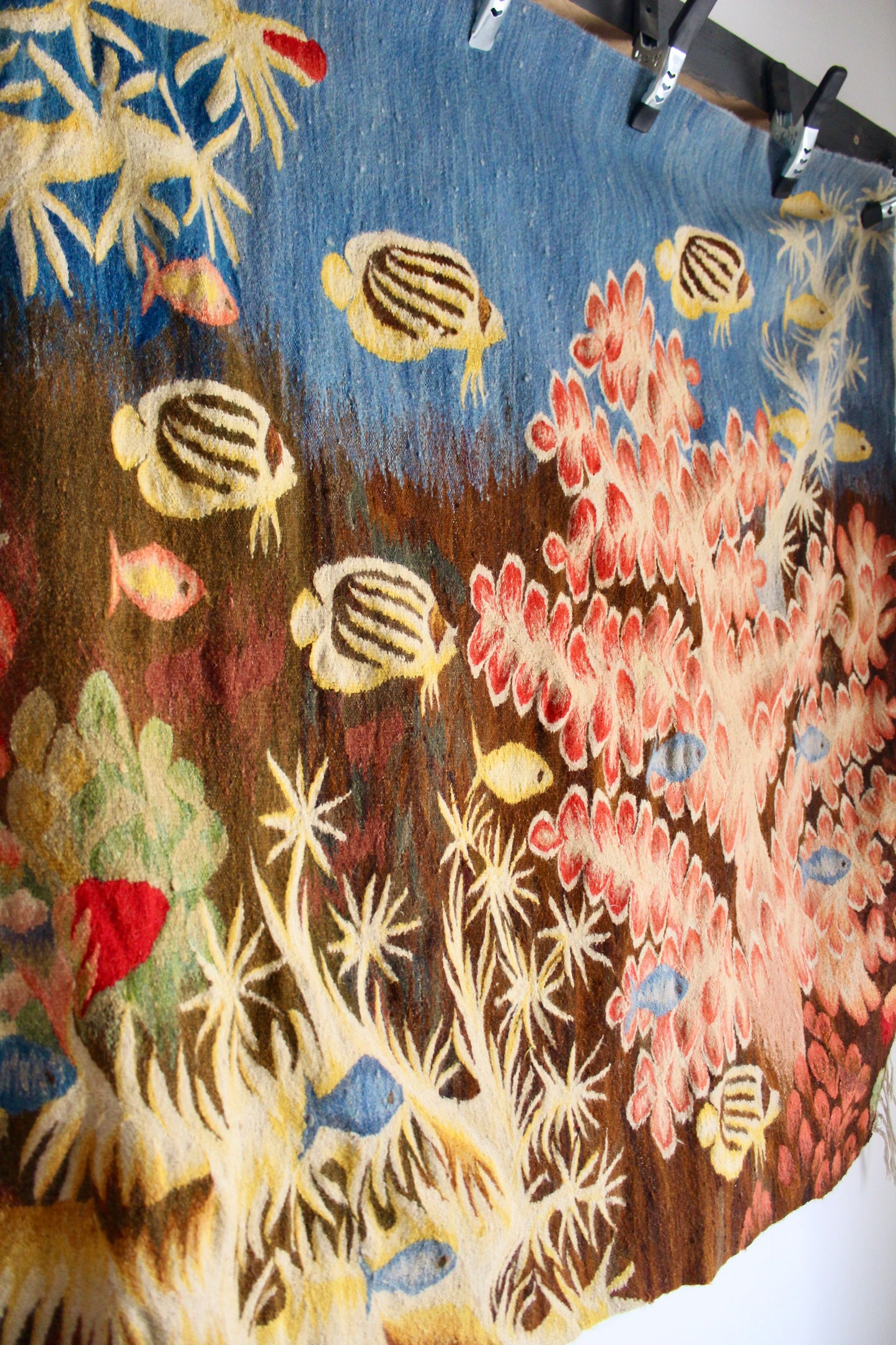 Vintage Egyptian Handloomed Kilim Wall Hanging