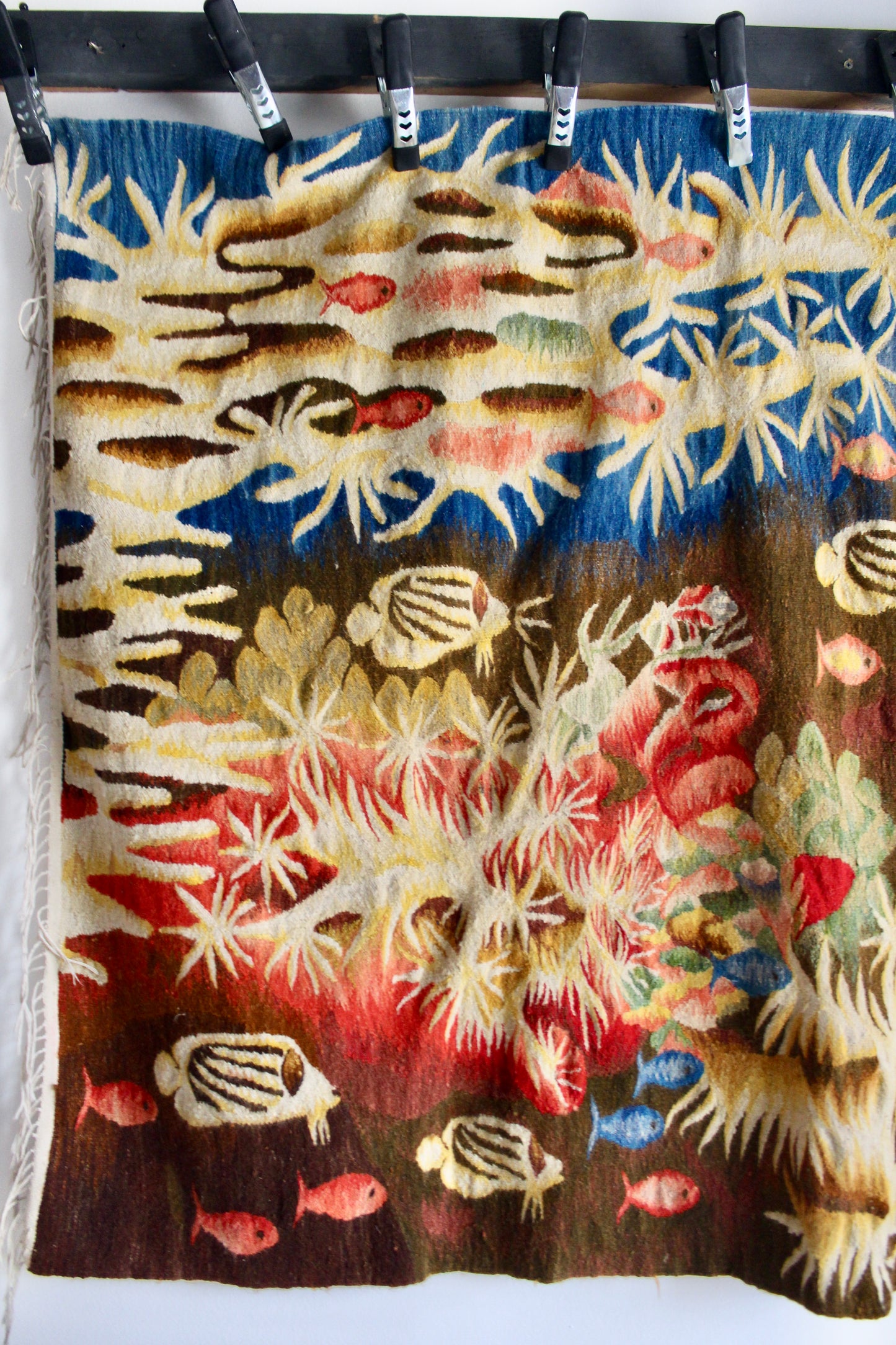 Vintage Egyptian Handloomed Kilim Wall Hanging