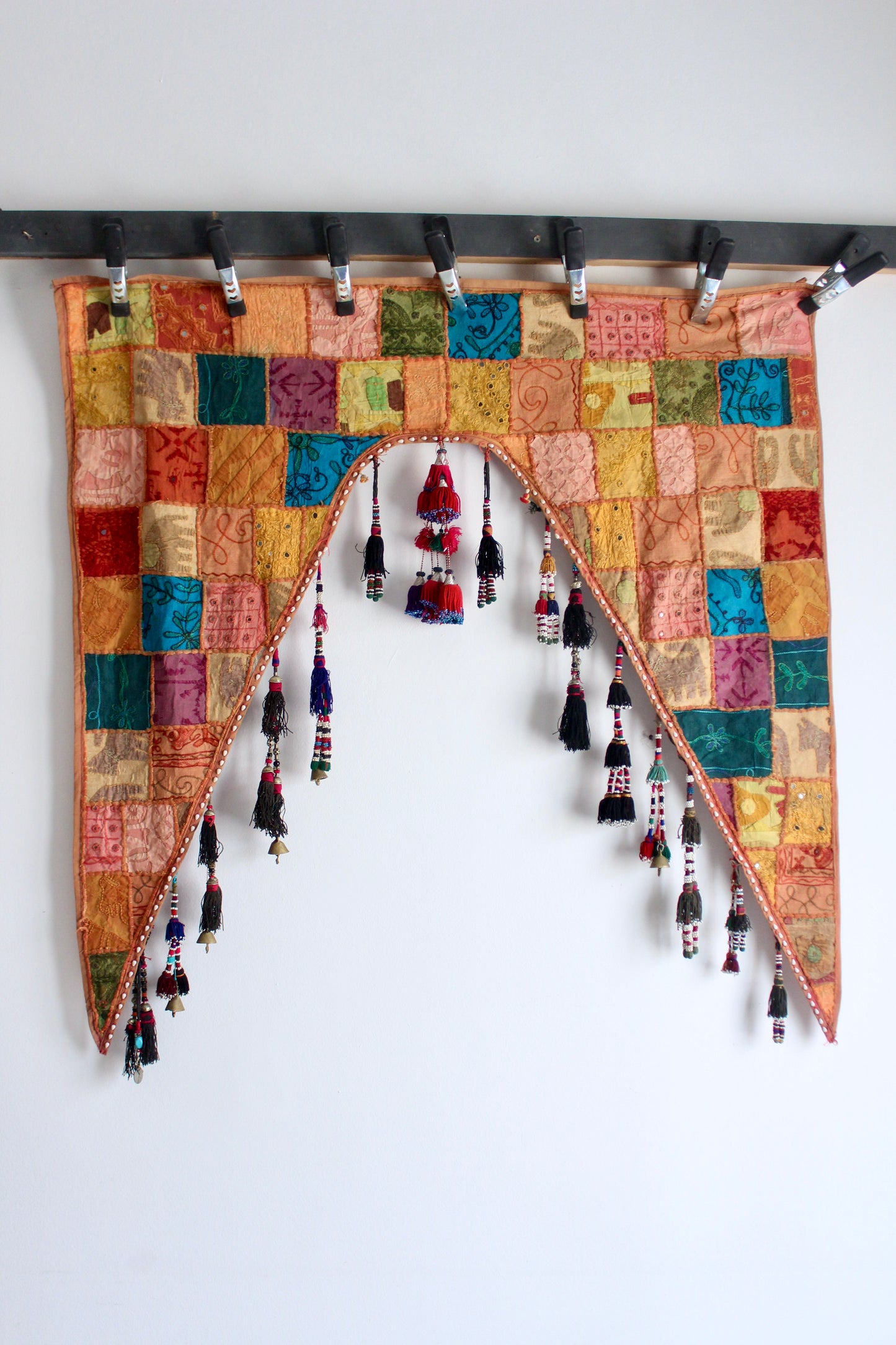 Vintage Indian Patchwork Doorway Tapestry