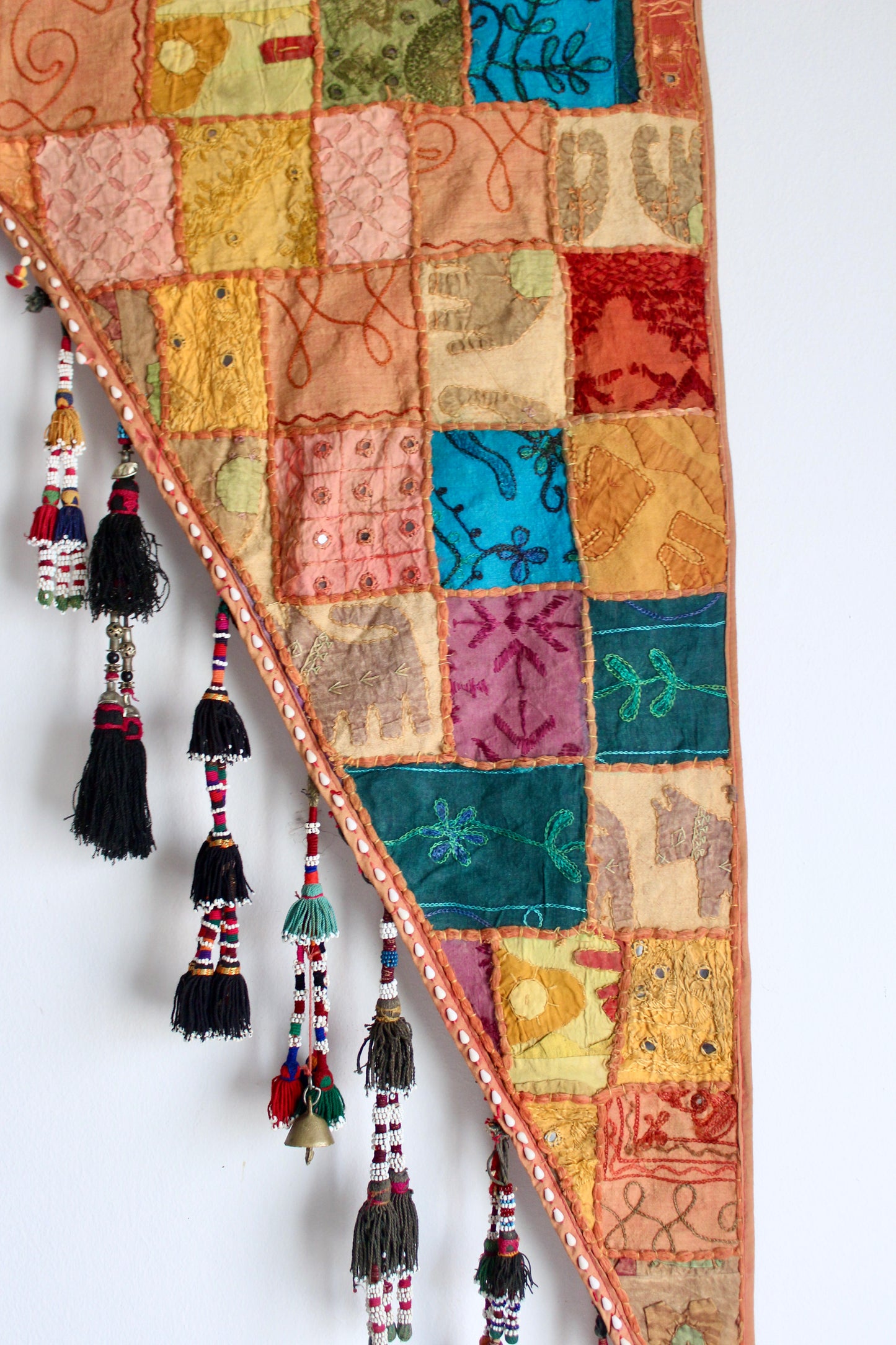 Vintage Indian Patchwork Doorway Tapestry
