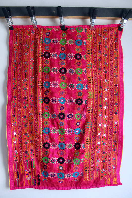 Handmade Woven Indian Mirrored Textile