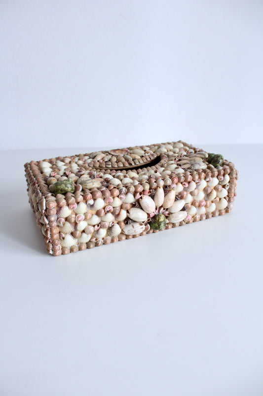 Handmade Shell Tissue Box