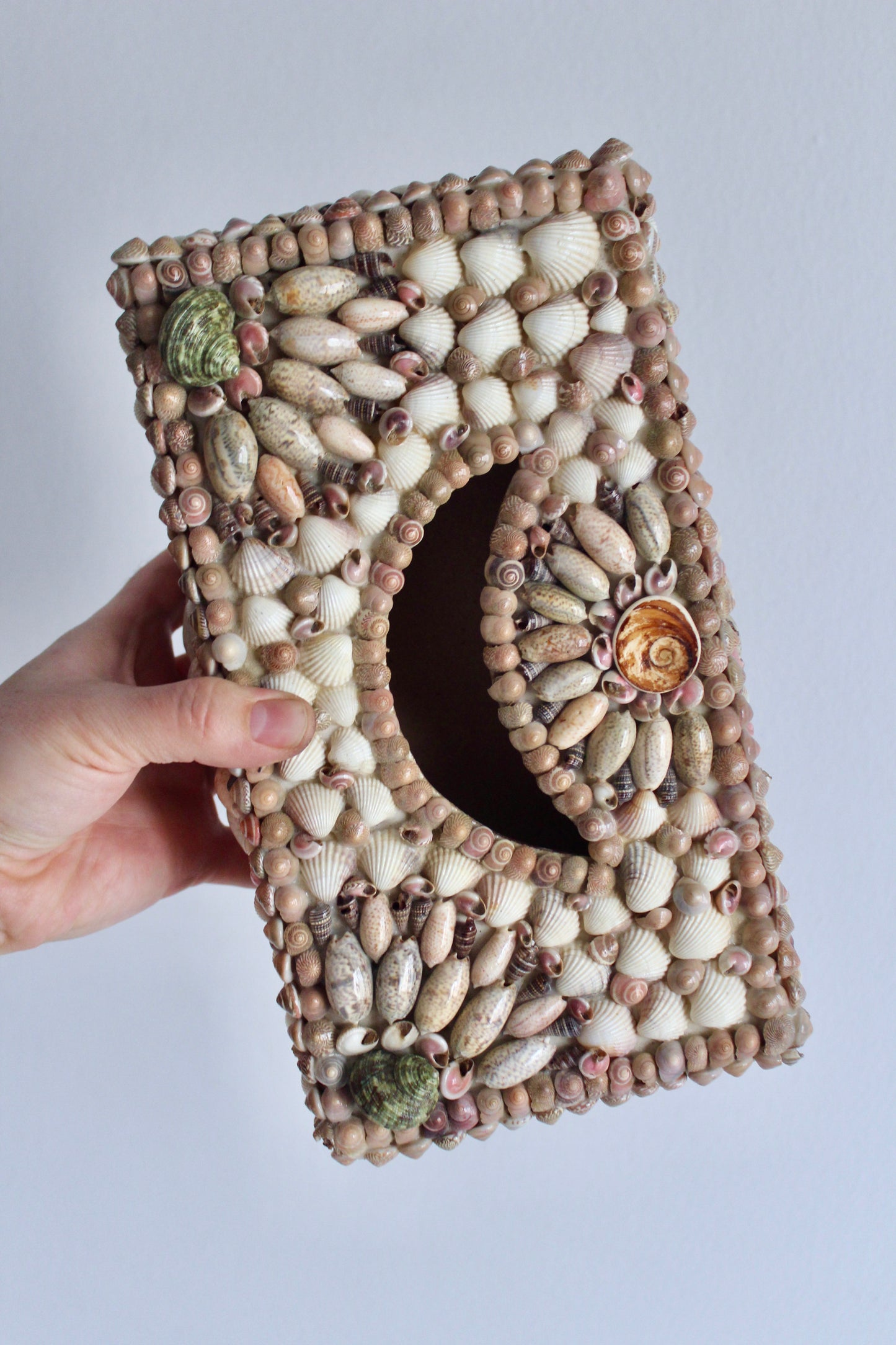 Handmade Shell Tissue Box