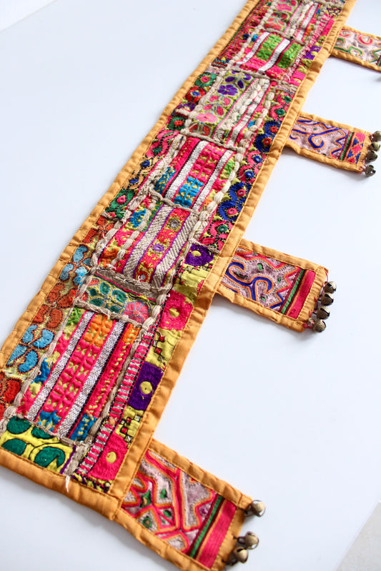 Vintage Indian Embroidered Doorway Toran
