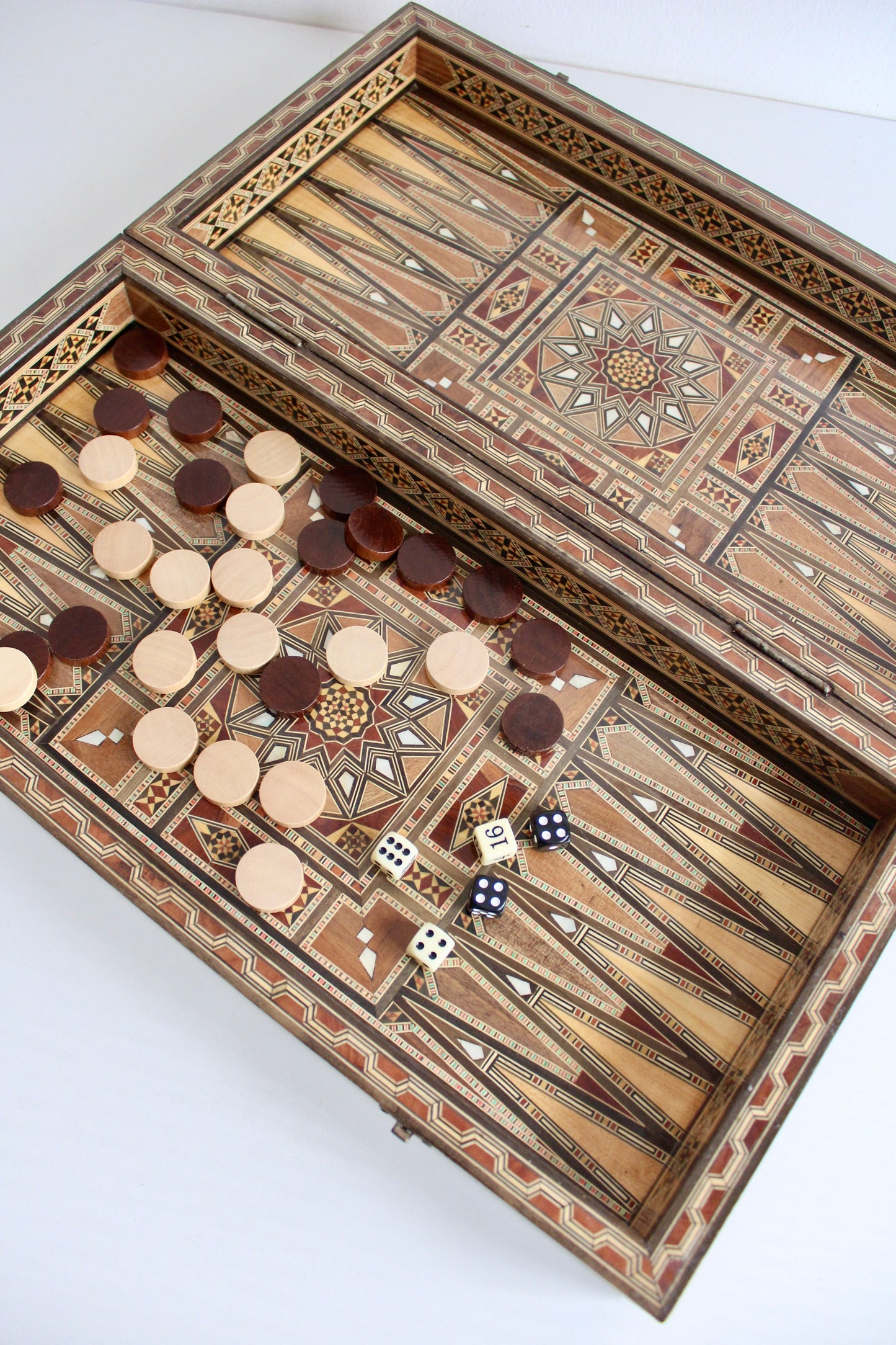 Syrian Marquetry Backgammon and Chess Board
