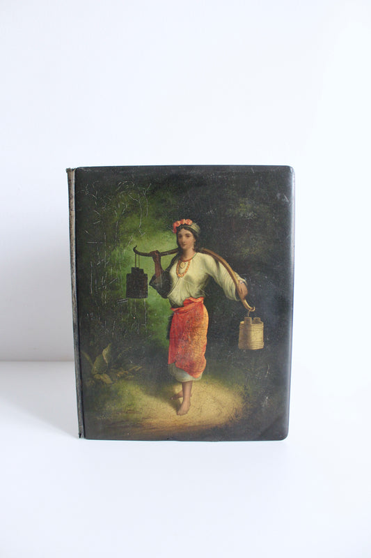 Antique Hand-Painted Lacquer Document Folder