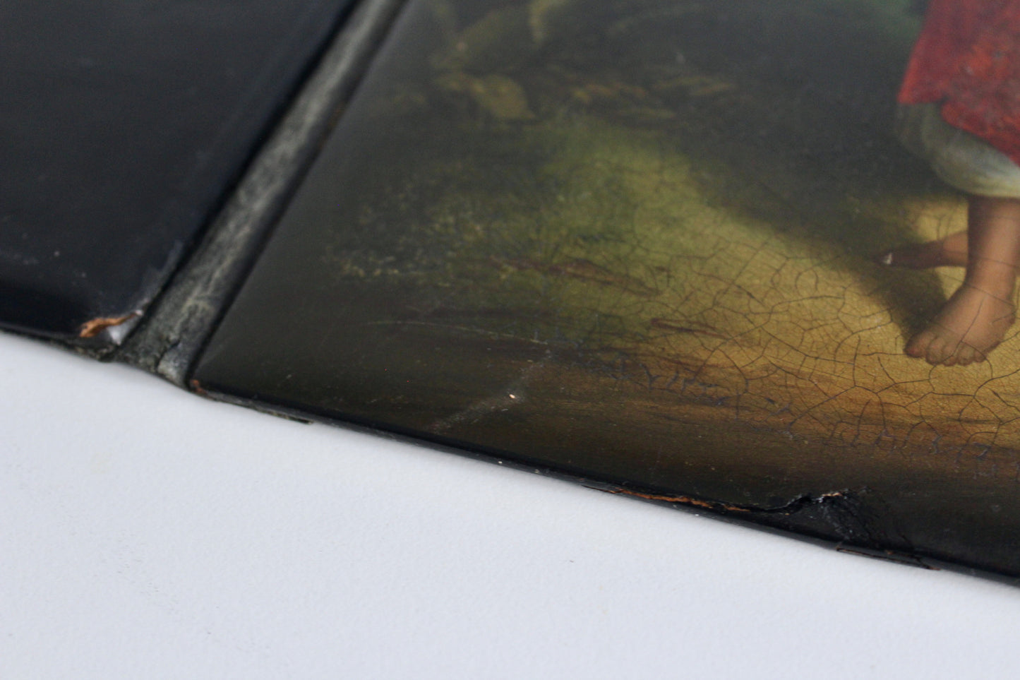 Antique Hand-Painted Lacquer Document Folder