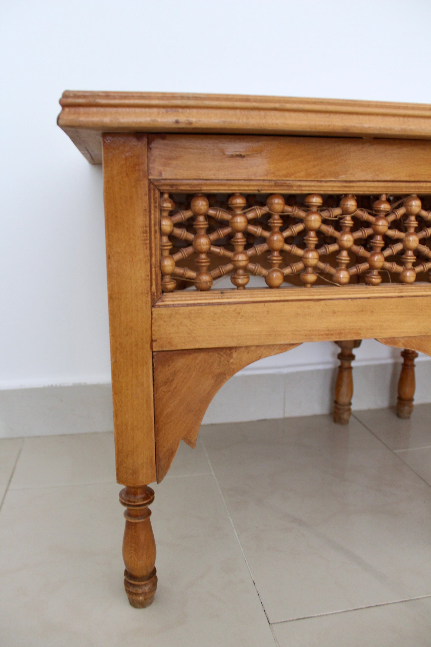 Vintage Handmade Wooden Mashrabiya Side Tables