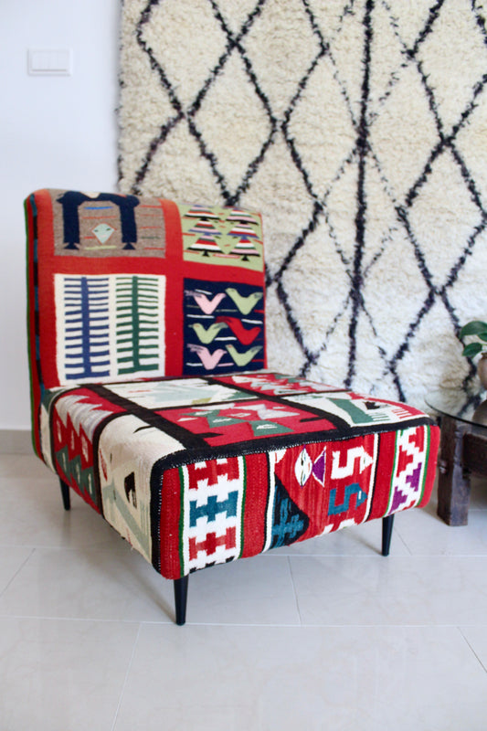 Vintage North African Kilim Chair