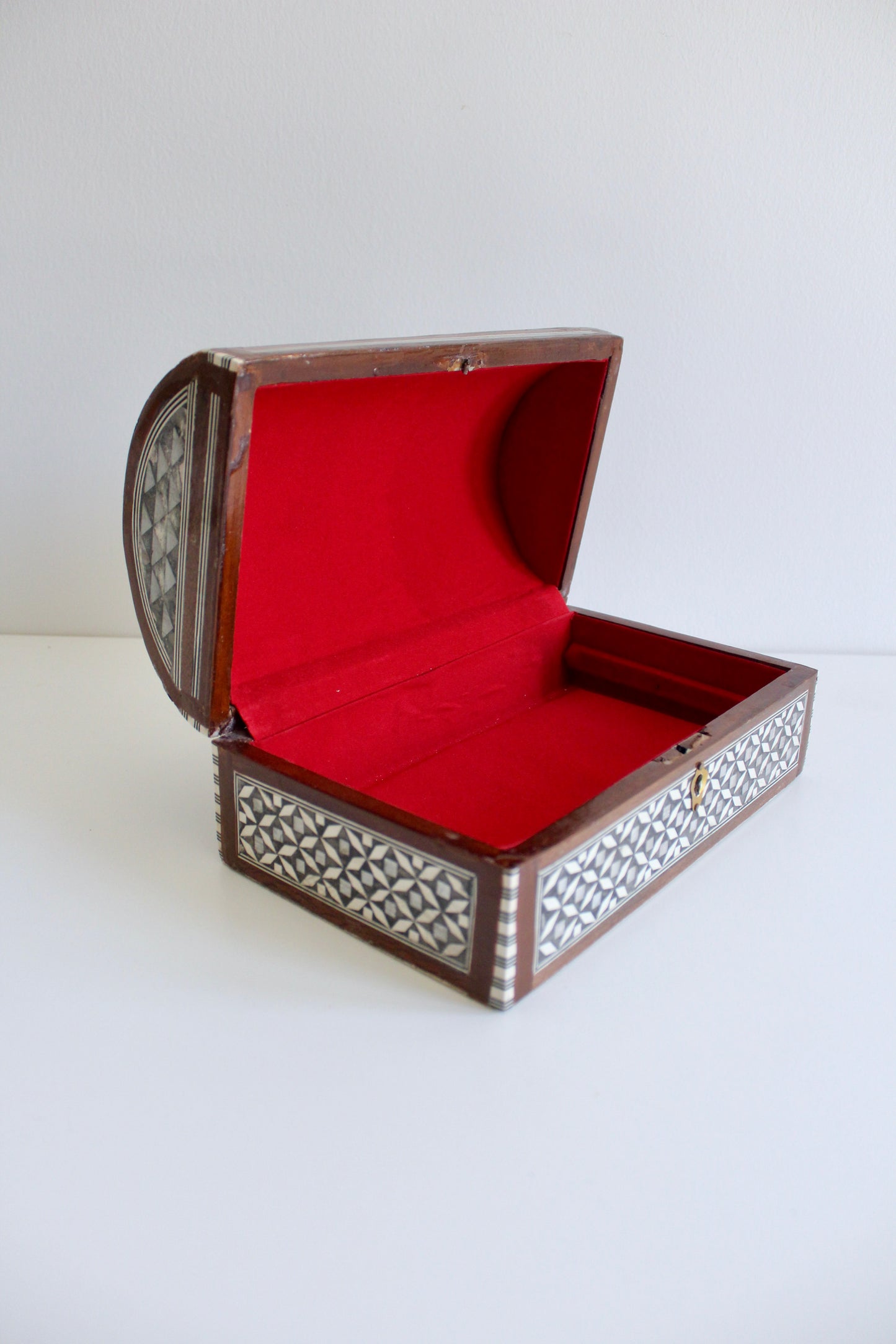 Vintage Syrian Marquetry Domed Box