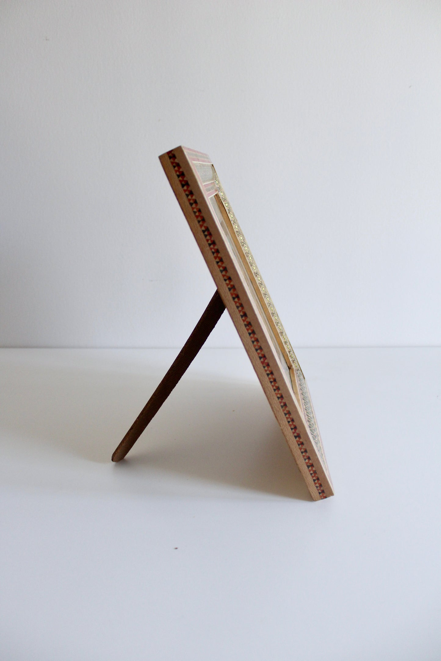 Vintage Khatam Kari Frame with Polo Match Painting