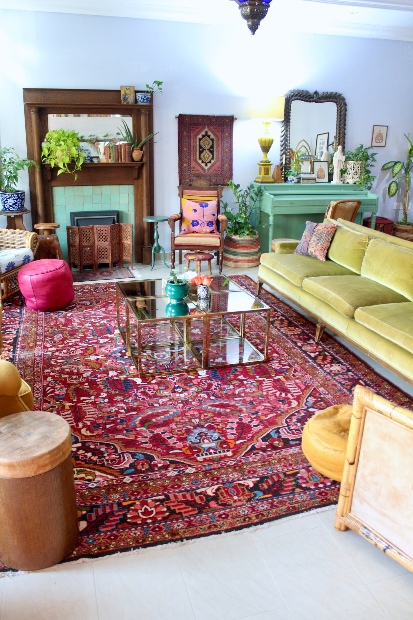 Brass, Glass and Mirror Side/Coffee Tables