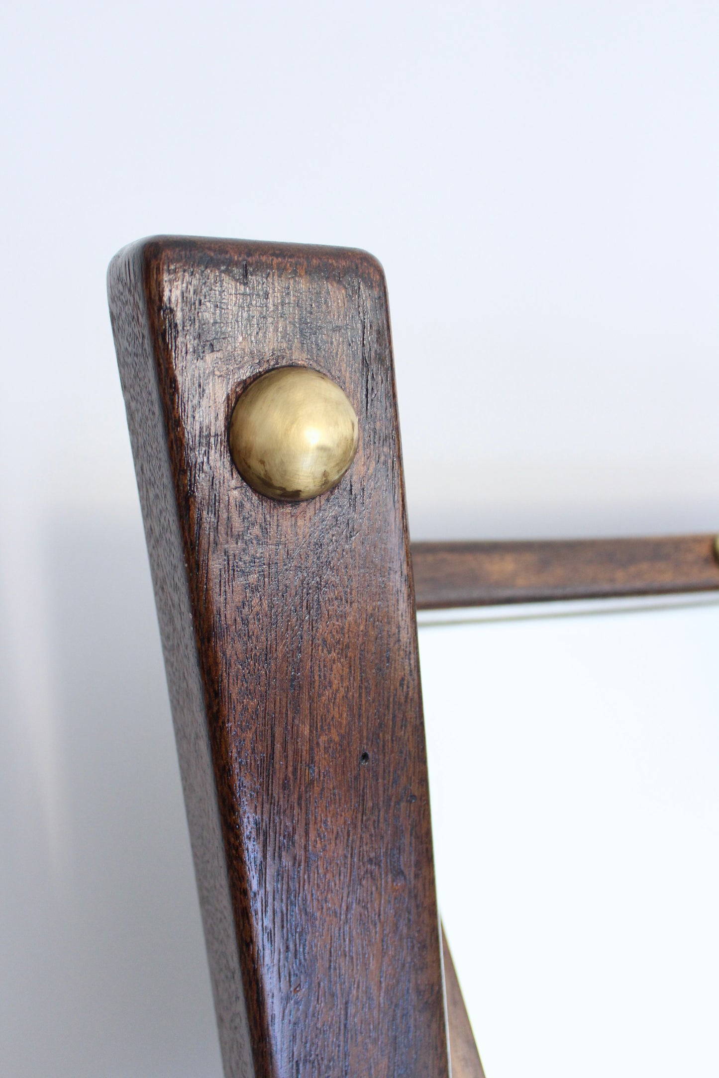 Vintage 1980s Indian Solid Wood and Granite Vanity Table and Stool